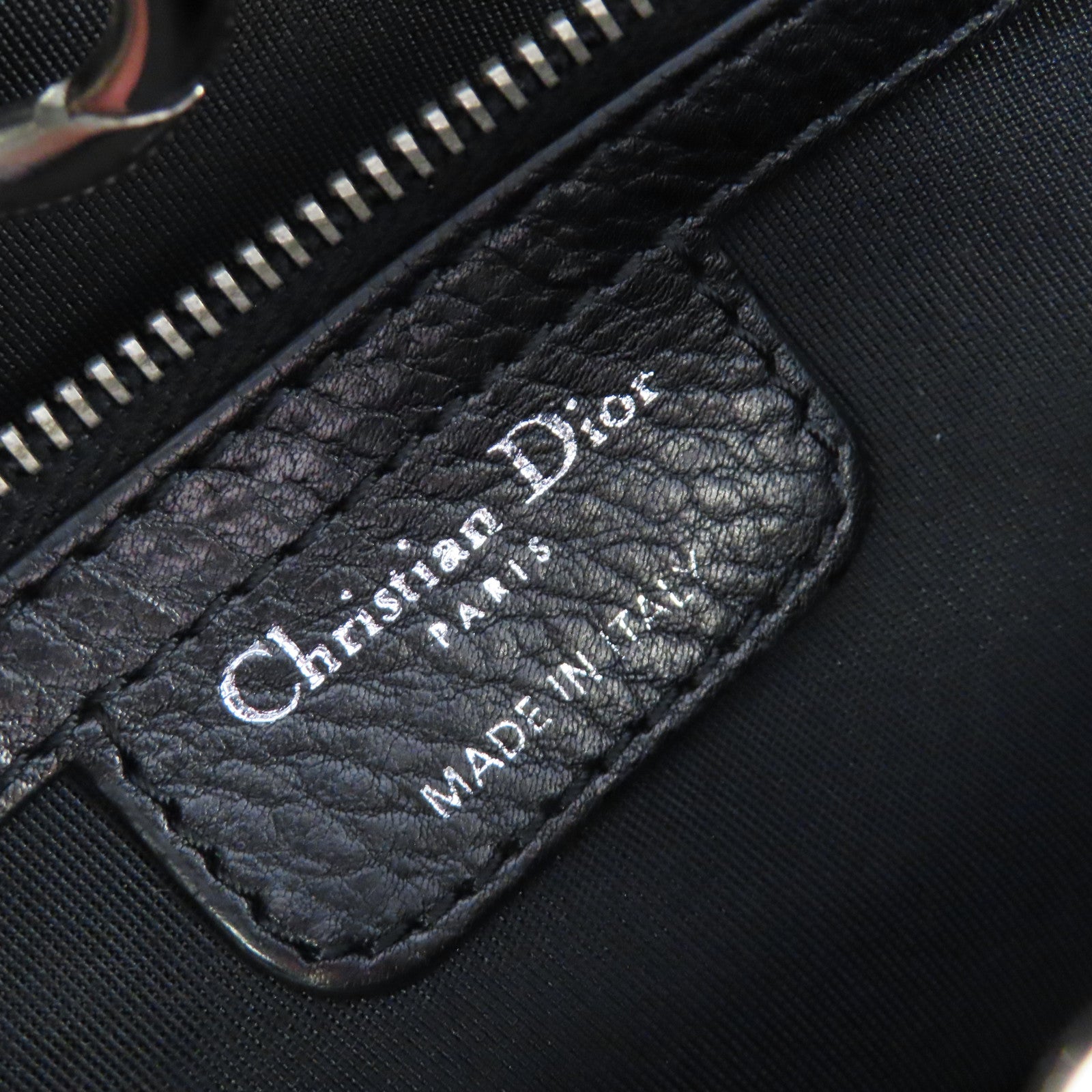 Dior 牛皮皮革Vintage Bag銀扣肩背袋黑色