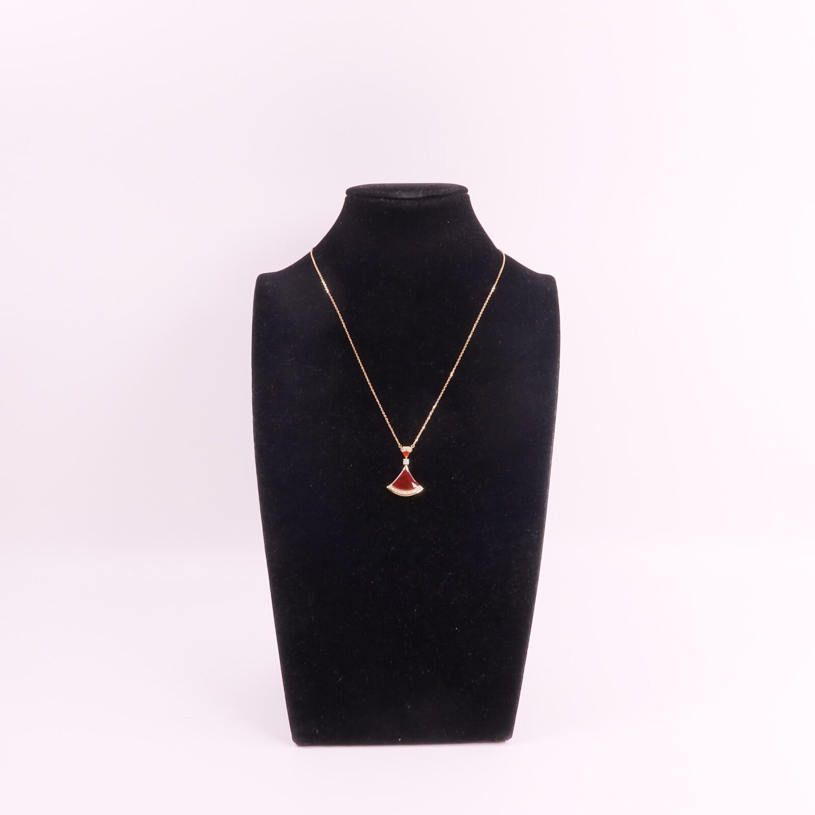 BVLGARI 18K玫瑰金Divas' Dream Necklace紅玉髓/鑽石項鍊