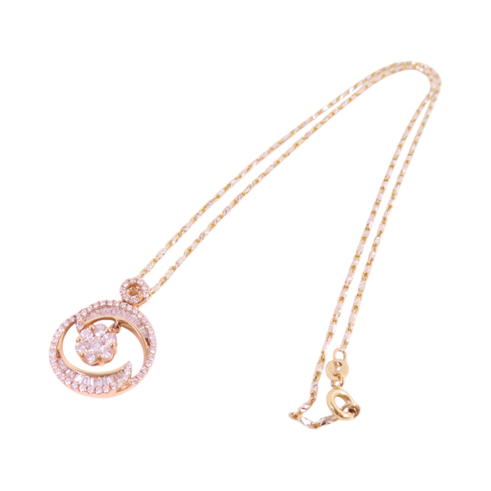 JEWELRY Diamond Necklace 18K Rose Gold 18K White Gold