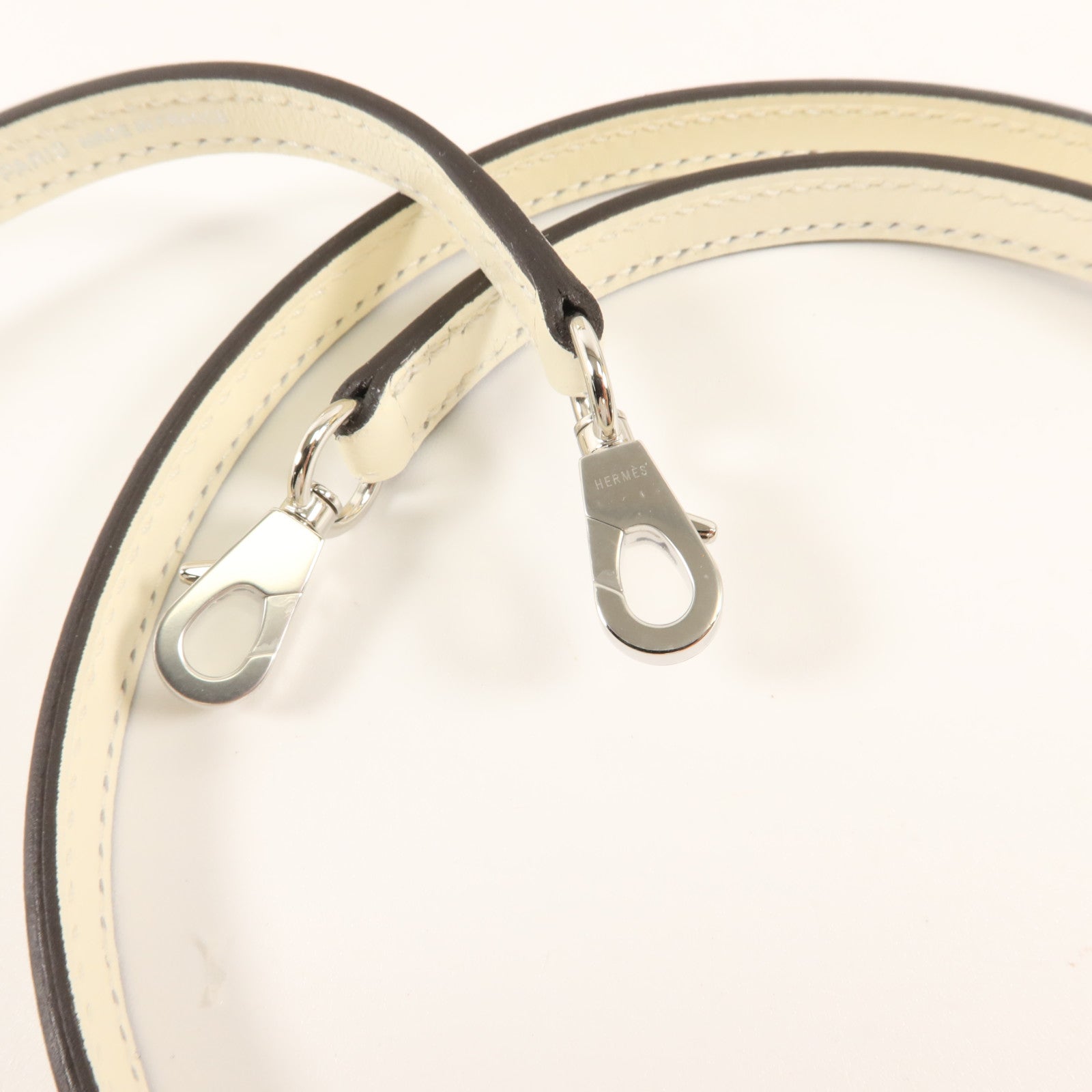 HERMES Box Calf皮革Mini Kelly II Sellier Cloute手挽肩背兩用袋Cream