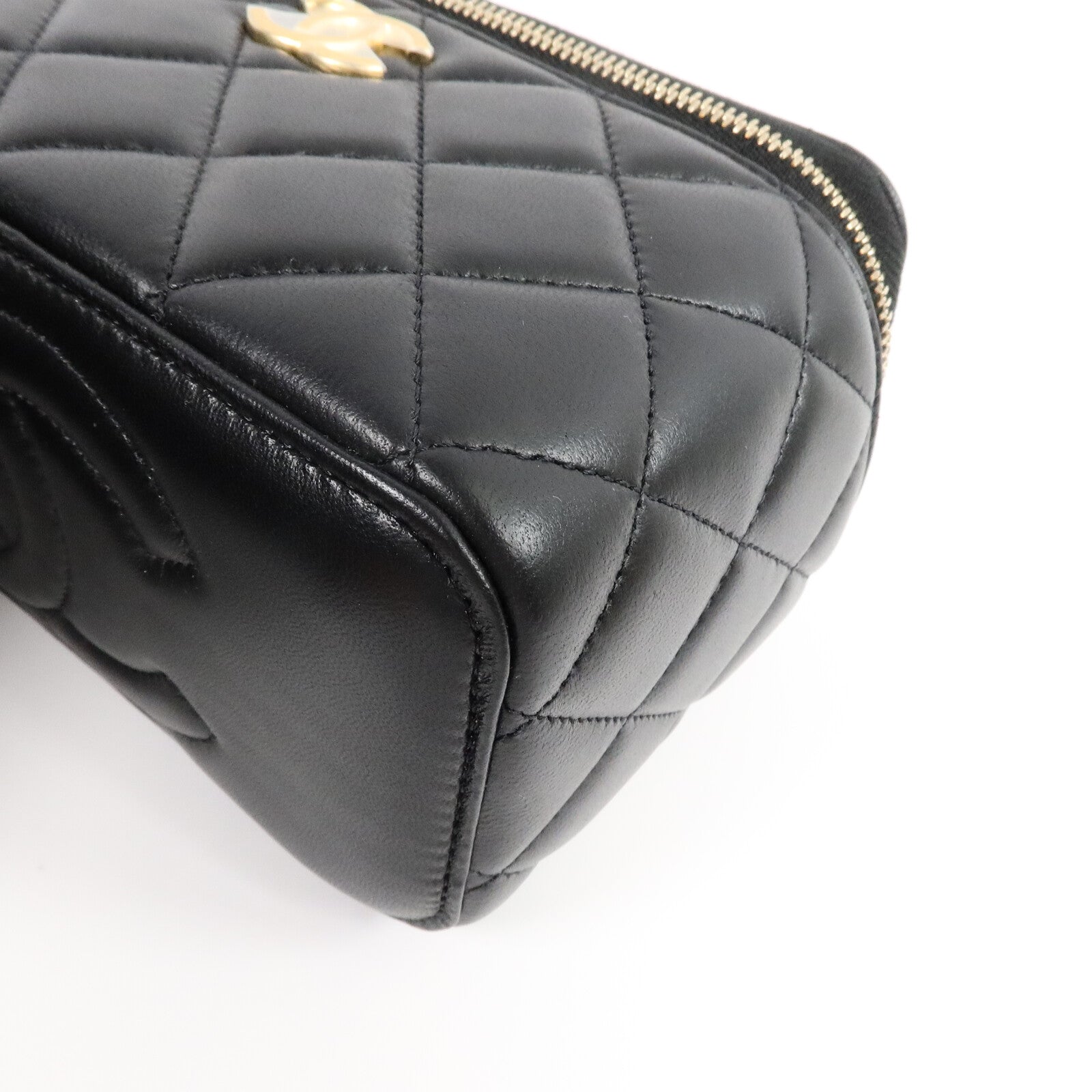 CHANEL 羊皮皮革Vanity Case With Top Handle手挽肩背兩用袋
