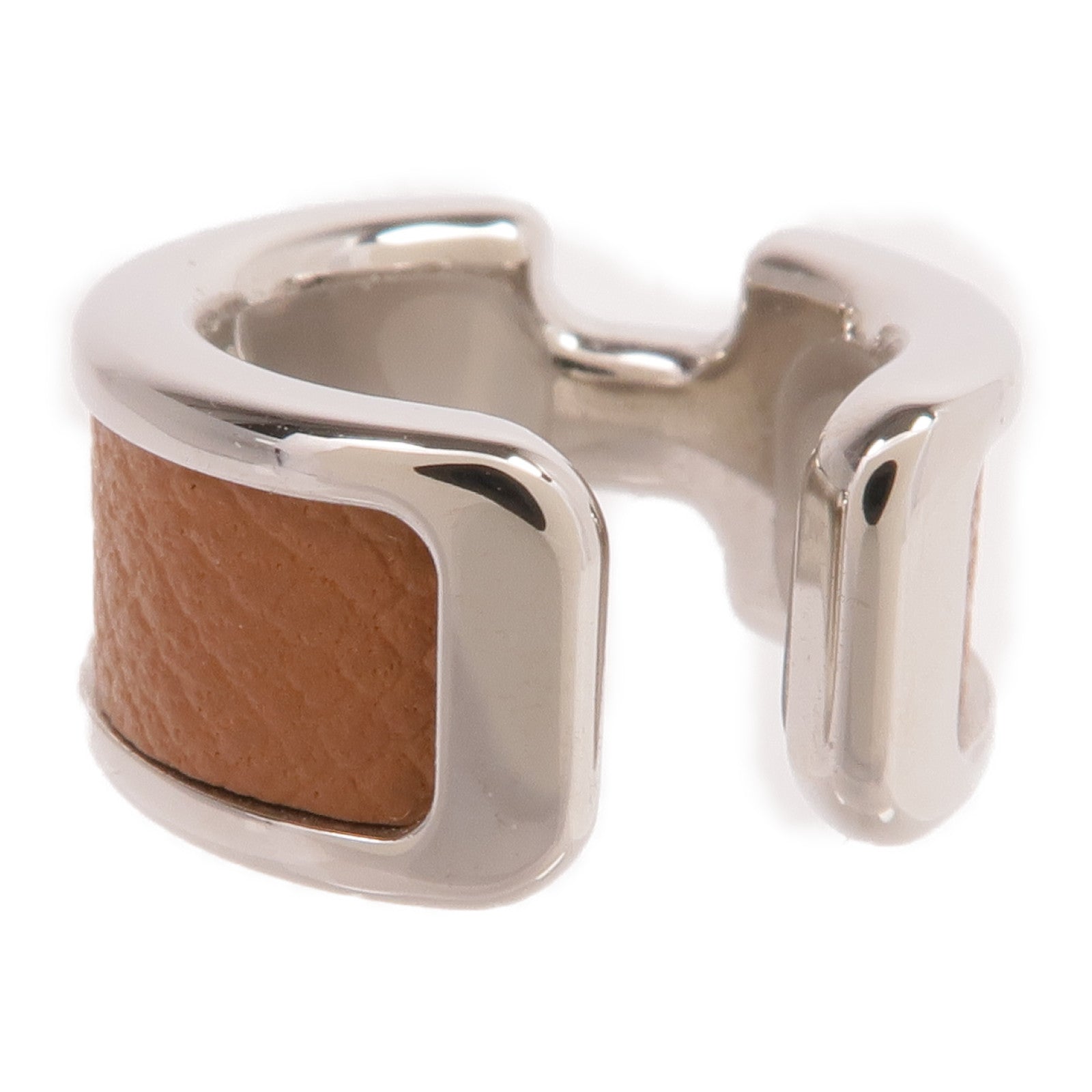 HERMES 金屬/Epsom皮革Olympe Ear Cuff耳夾Gold