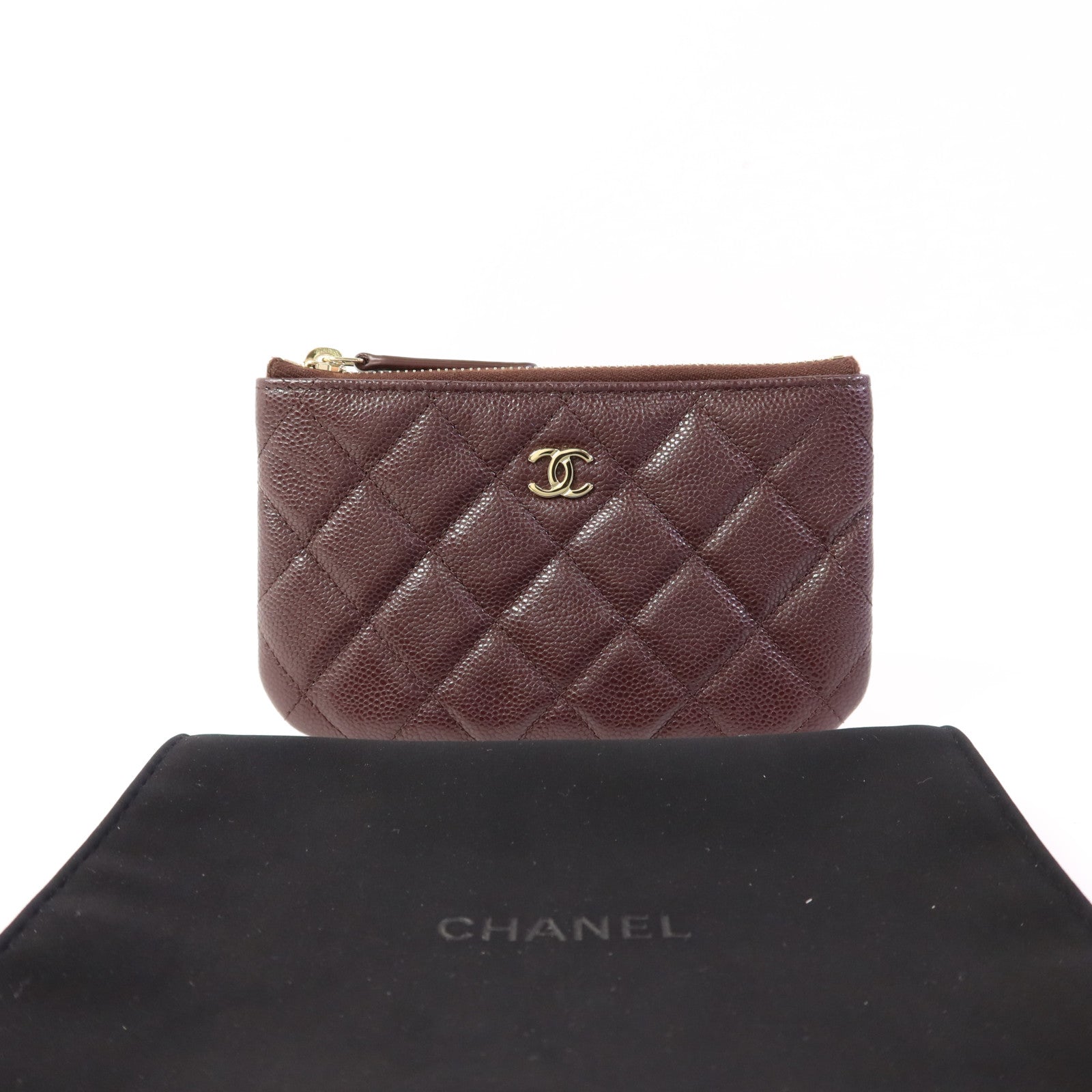 CHANEL 牛皮皮革Coin Pouch金扣零錢包