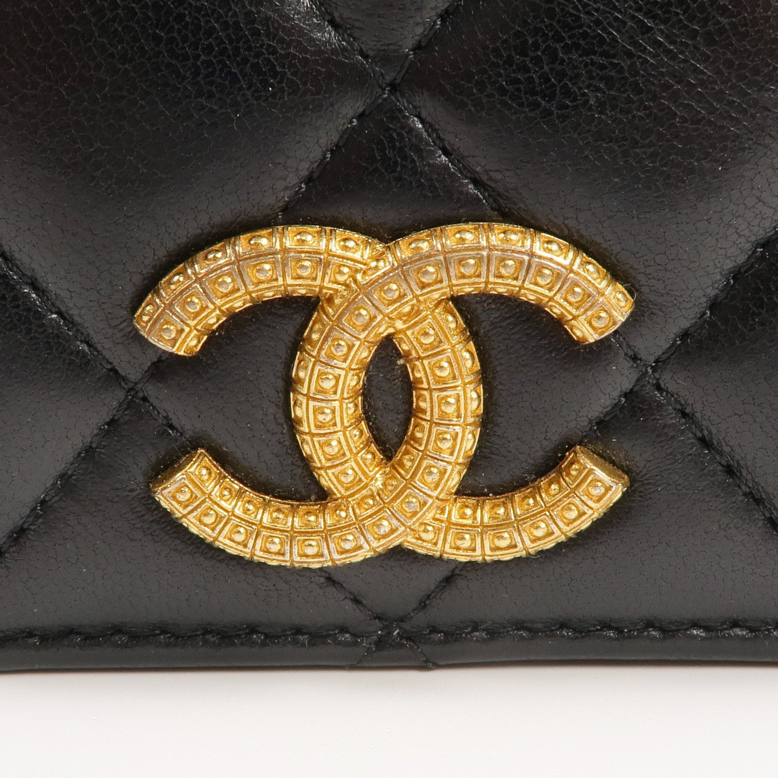 CHANEL 羊皮皮革Wallet金扣錢包