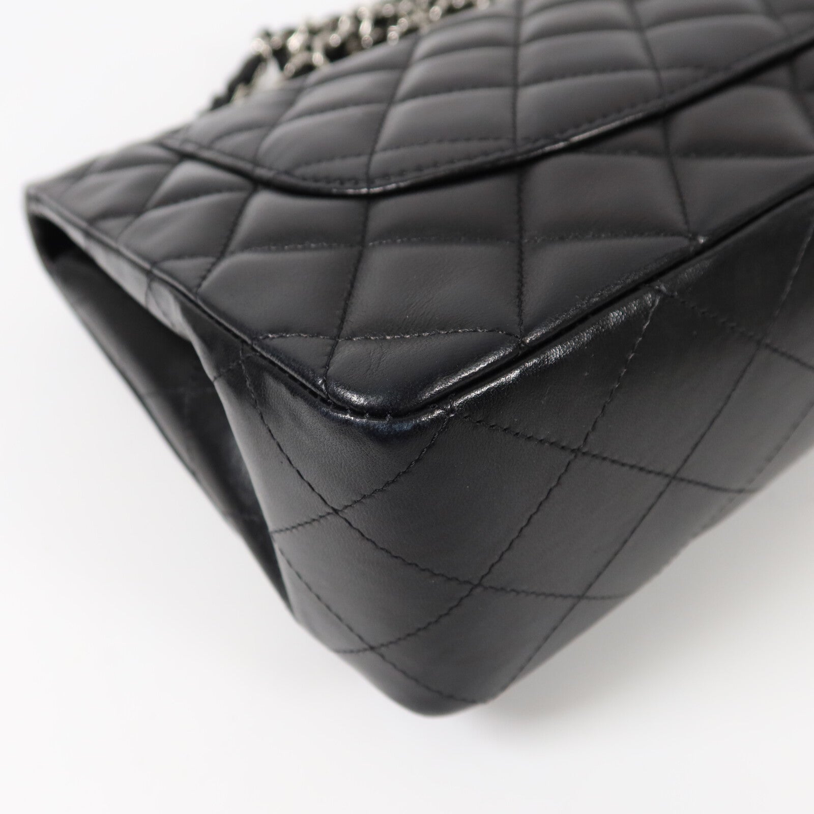 CHANEL 羊皮皮革Large Single Classic鏈帶肩背袋