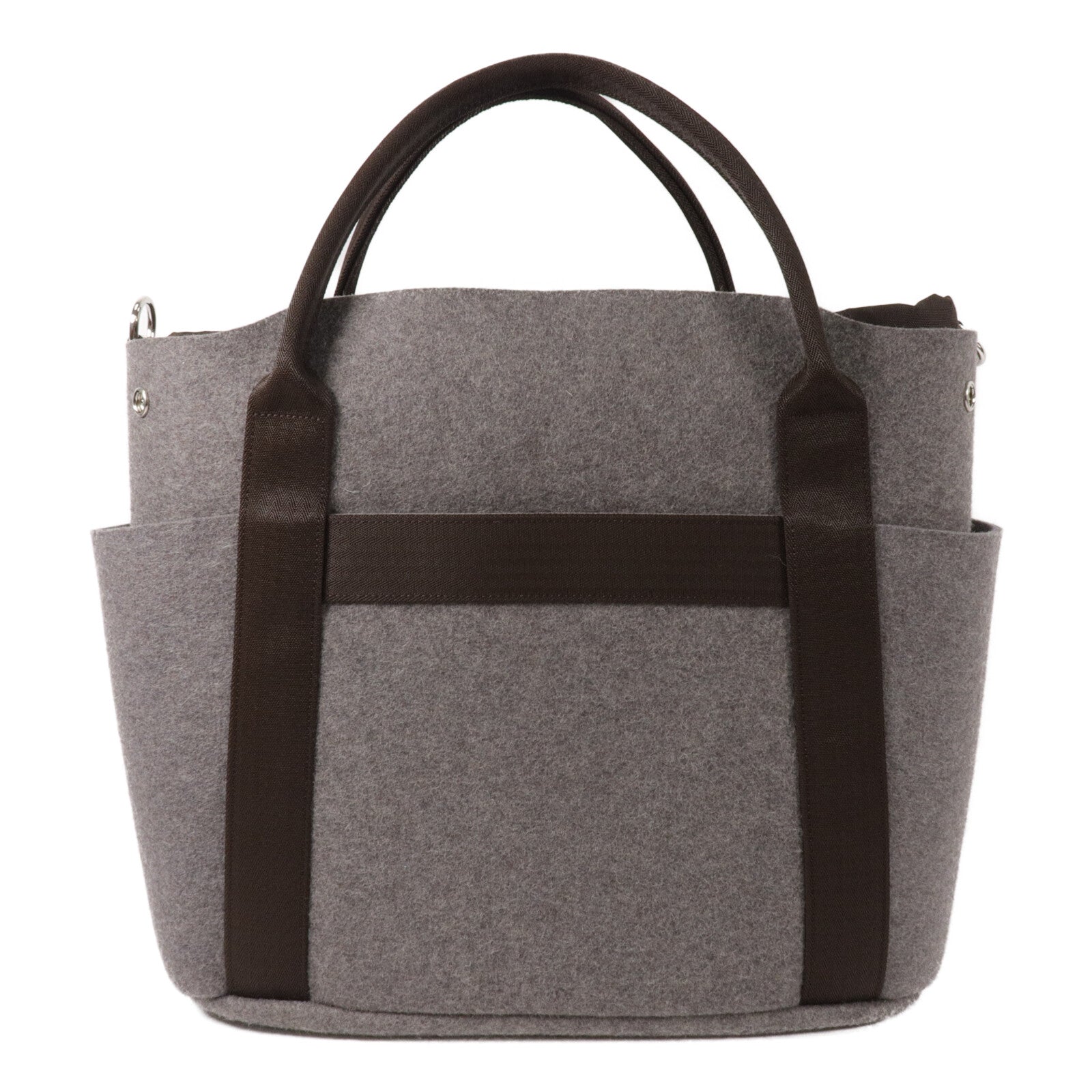 HERMES 羊毛Grooming Bag手挽肩背兩用袋