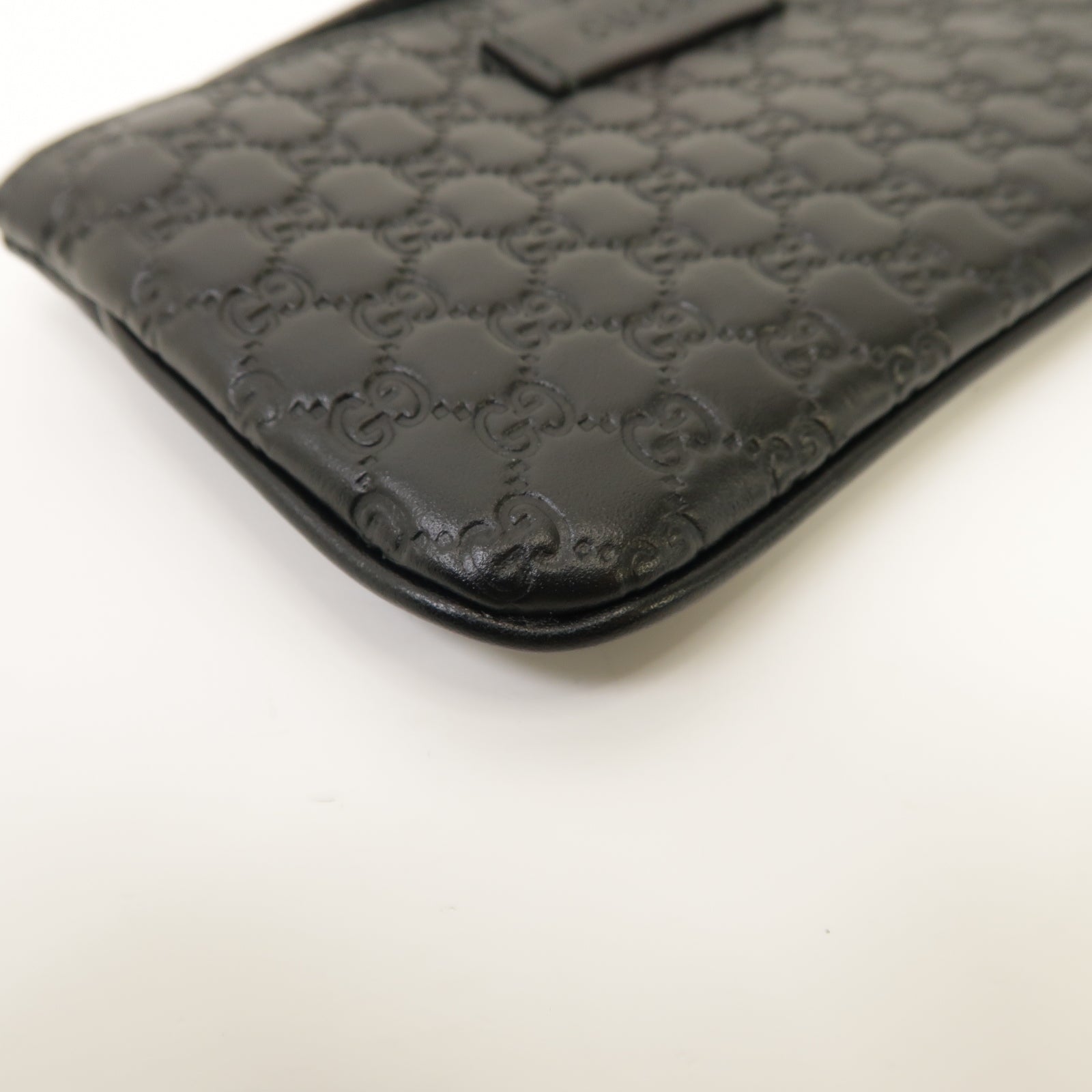 GUCCI 牛皮皮革Coin Case金扣零錢包黑色