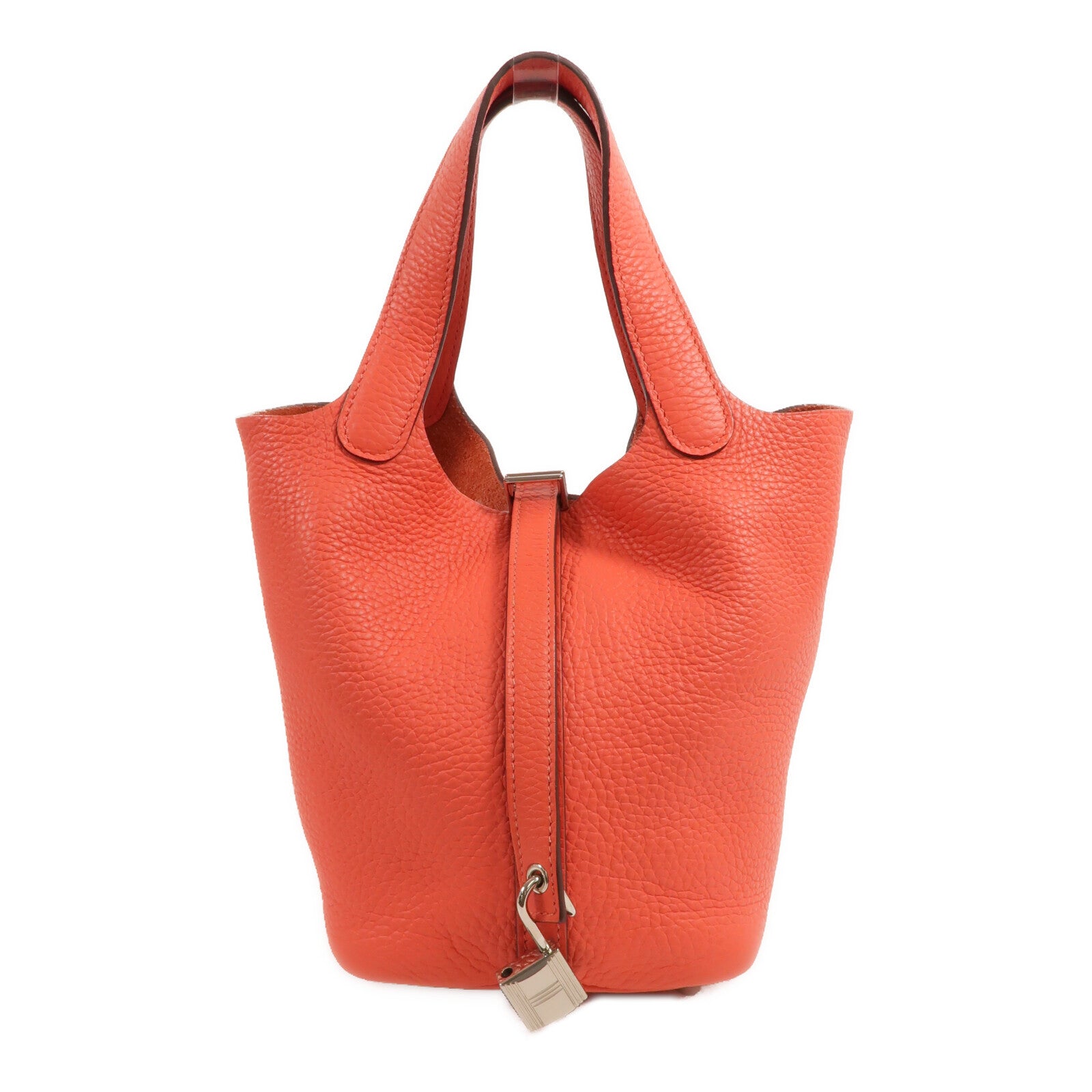 HERMES Clemence皮革Picotin PM手挽袋Rose Jaipur
