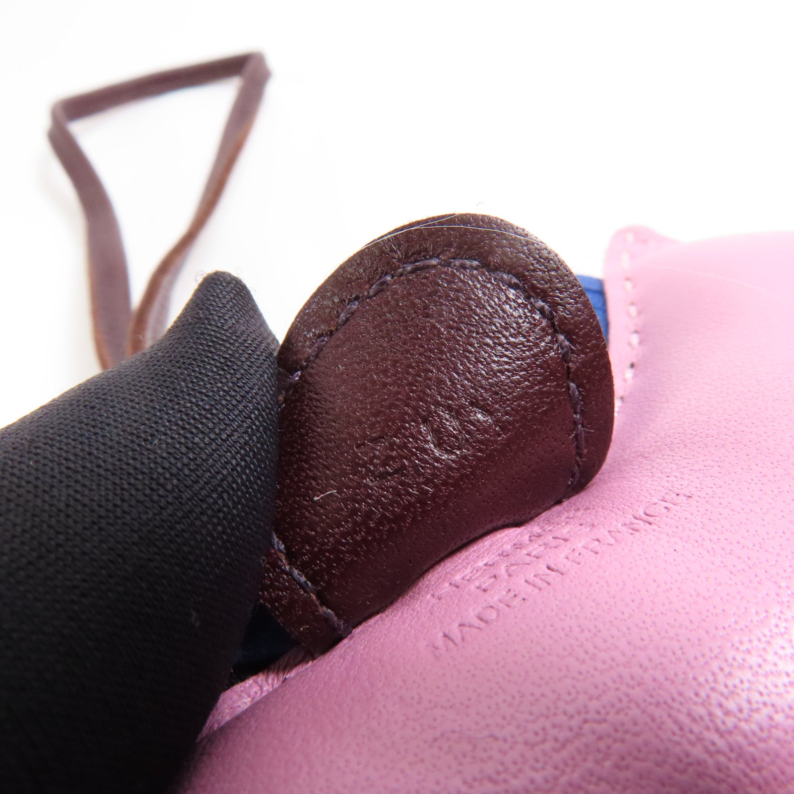 HERMES Milo皮革Rodeo PM掛飾X9 Mauve Sylvestr