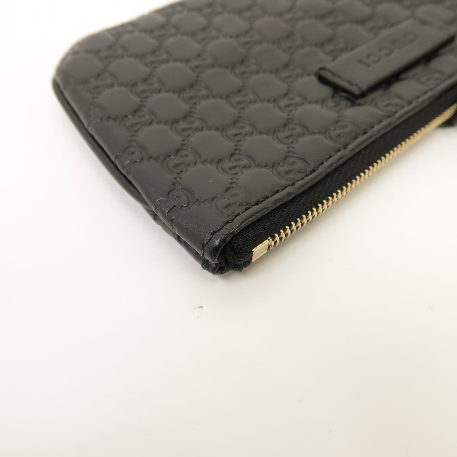 GUCCI 牛皮皮革Coin Case金扣零錢包黑色