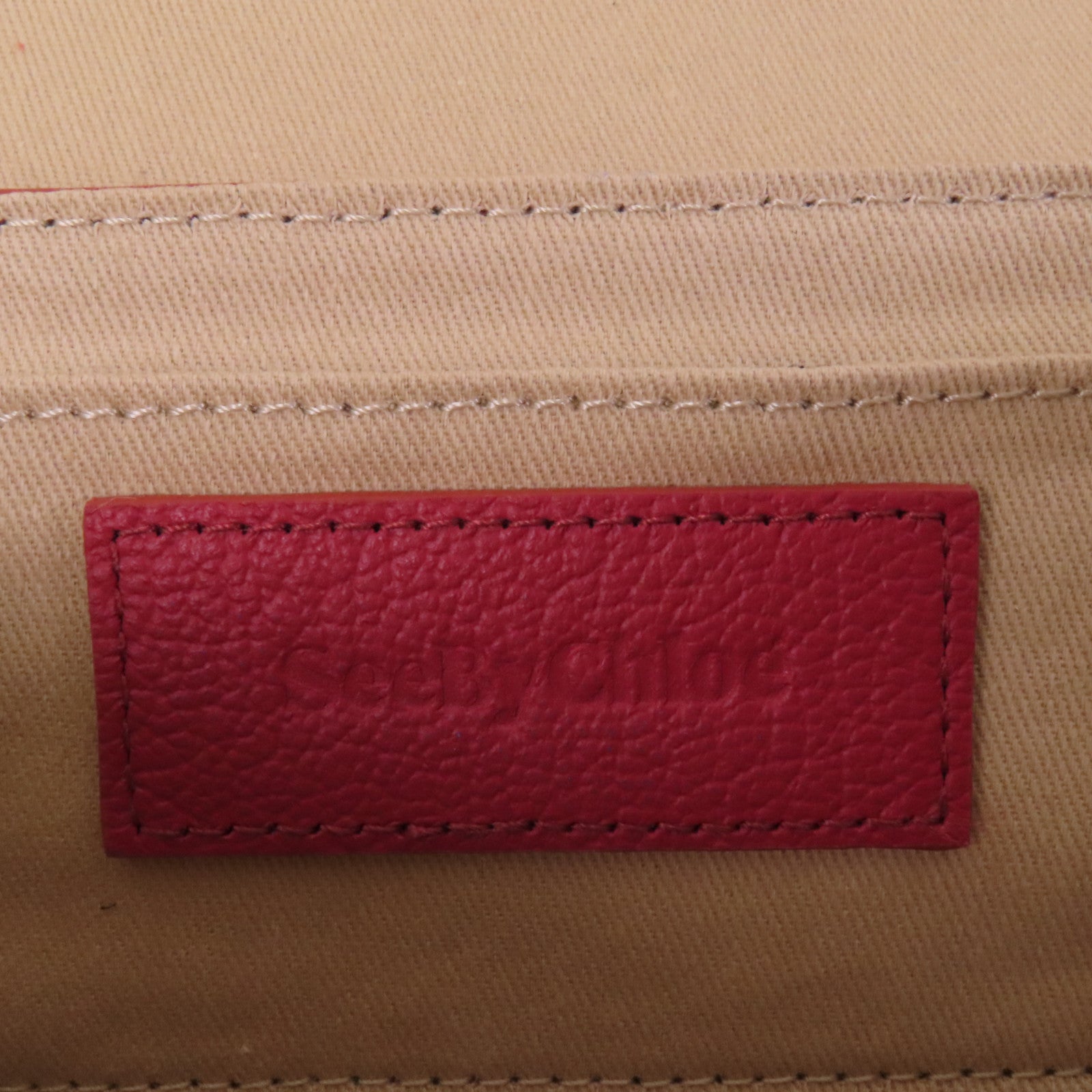 SEE BY CHLOE 牛皮皮革Shoulder Bag金扣肩背袋