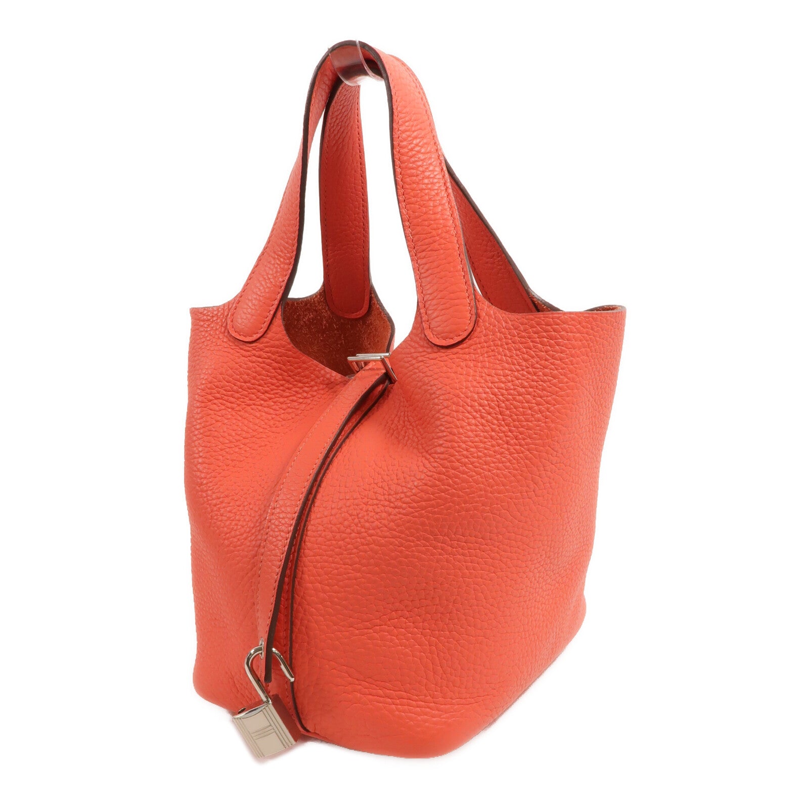 HERMES Clemence皮革Picotin PM手挽袋Rose Jaipur