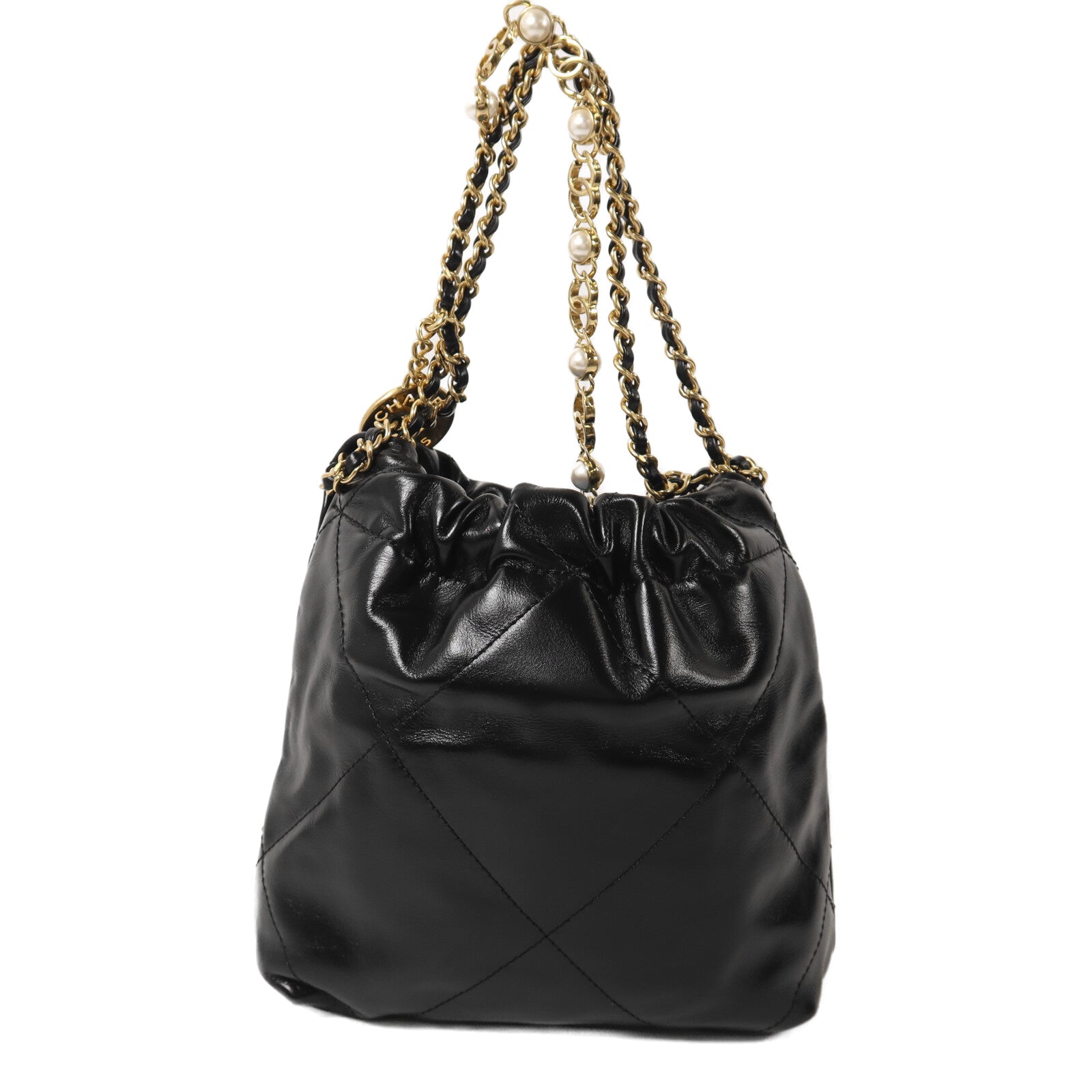 CHANEL 牛皮皮革Chanel 22 Mini鏈帶肩背袋