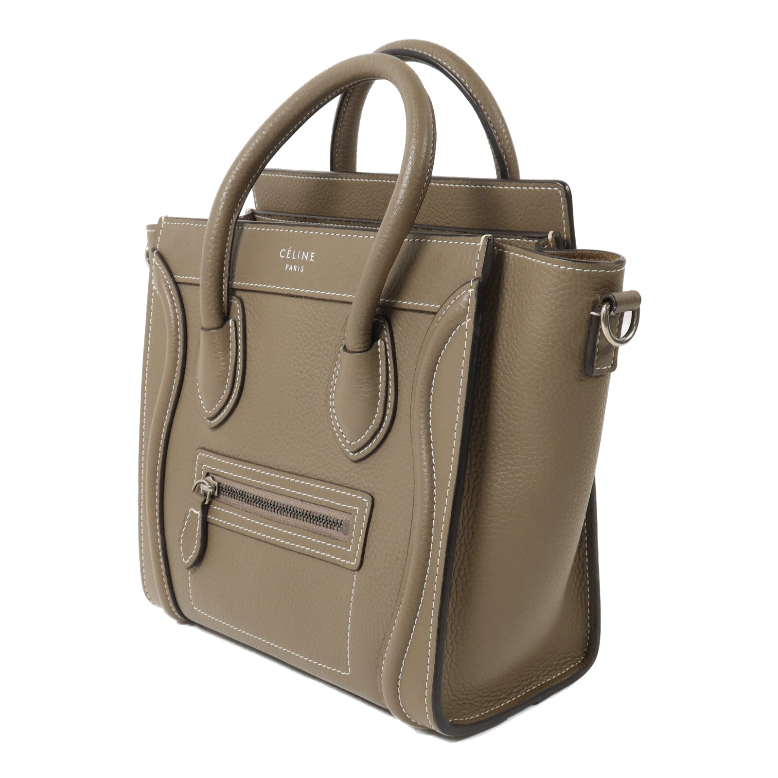 CELINE 牛皮皮革Nano Luggage手挽肩背兩用袋