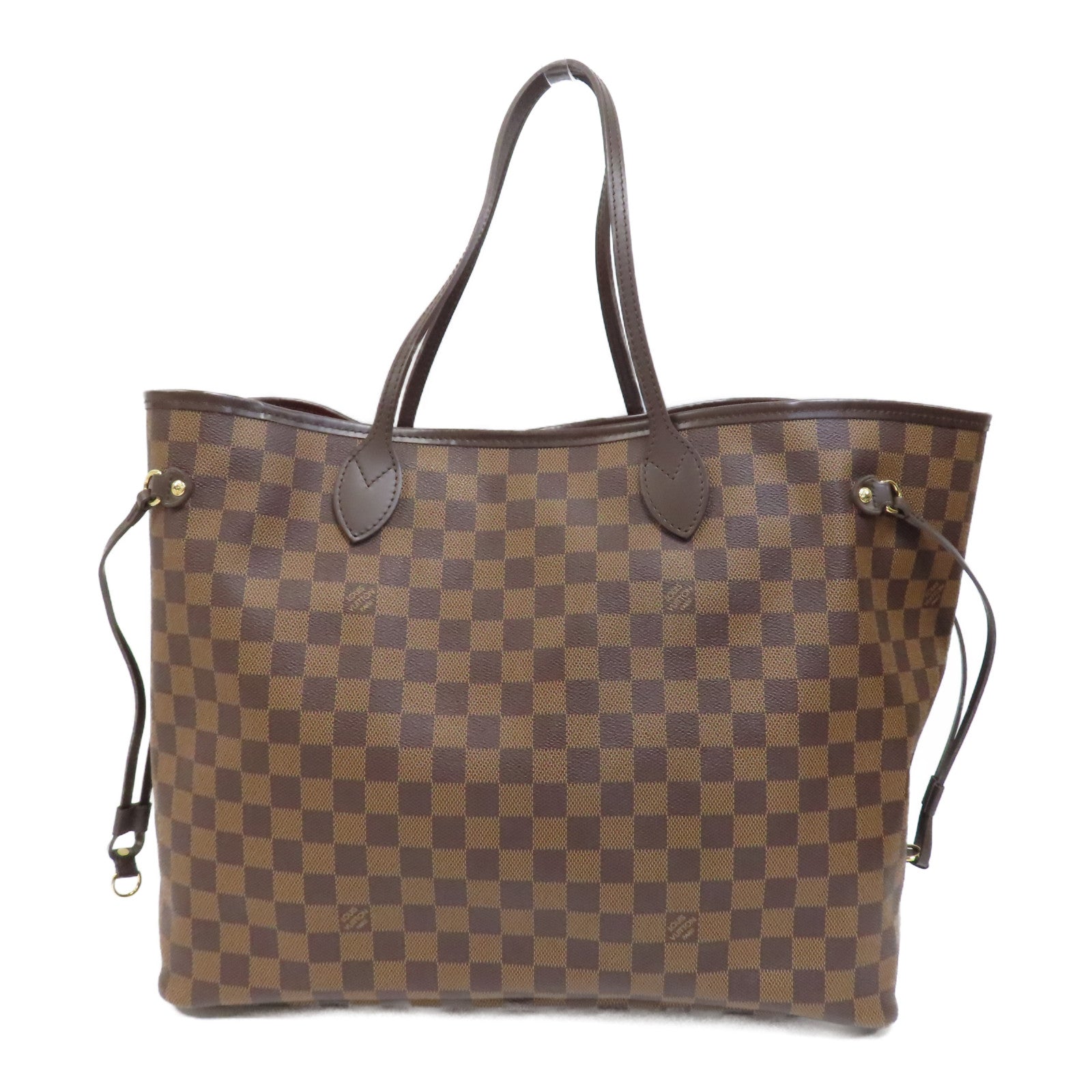 LOUIS VUITTON 【激減優惠】Damier Neverfull GM金扣手挽袋啡色