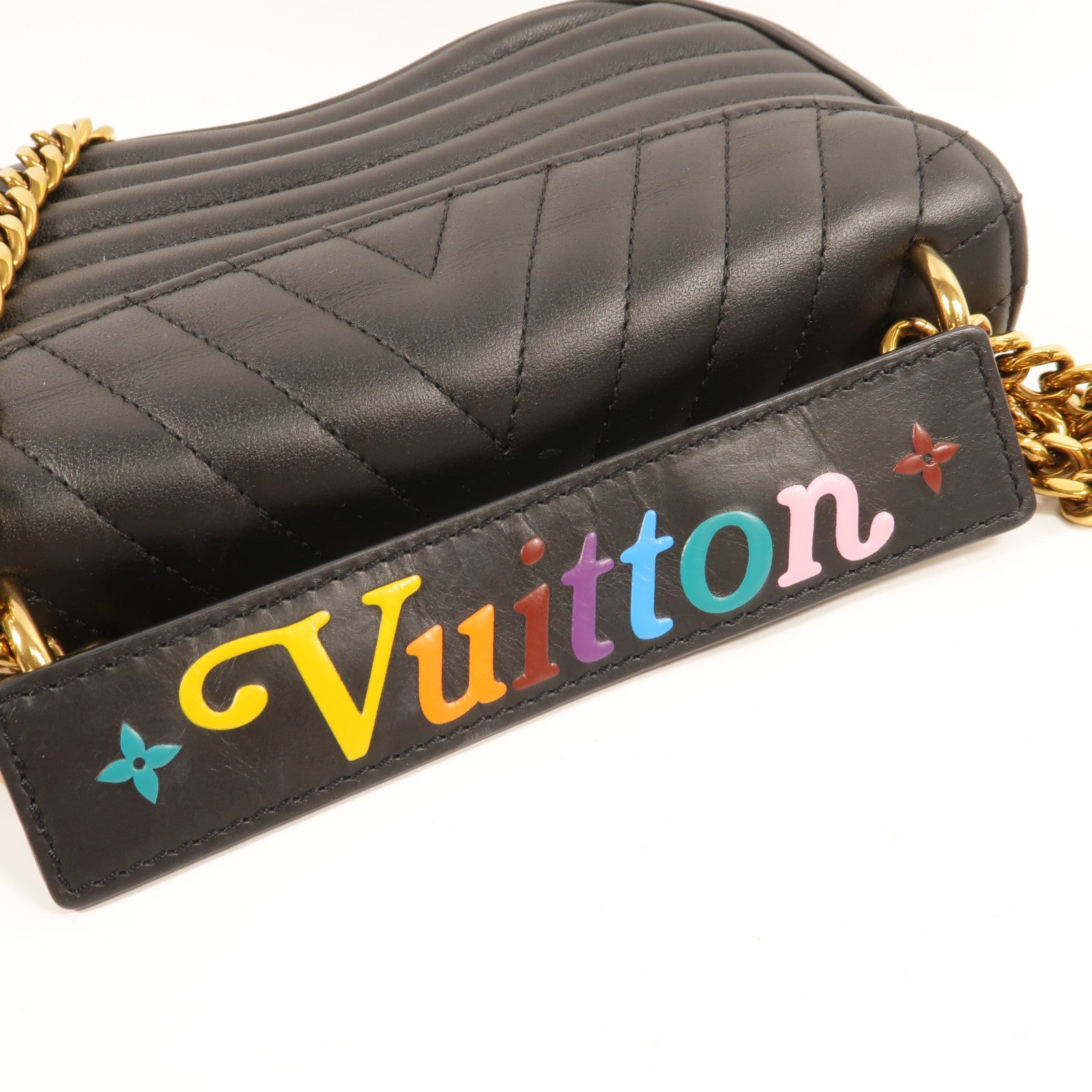 LOUIS VUITTON 牛皮皮革New Wave PM鏈帶手挽肩背兩用袋