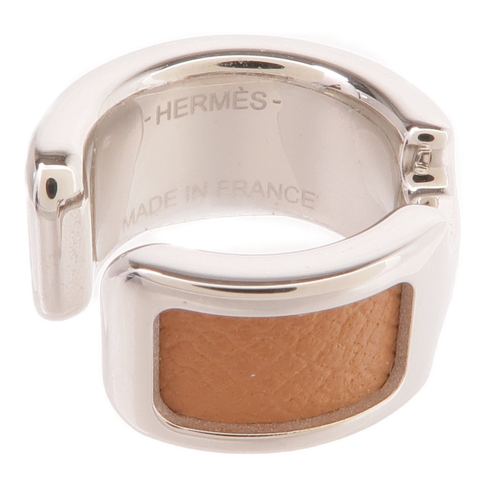 HERMES 金屬/Epsom皮革Olympe Ear Cuff耳夾Gold