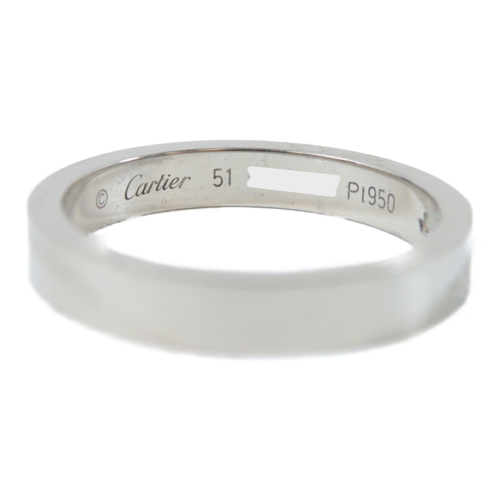 CARTIER PT950鉑金C De Cartier Wedding Ring鑽石戒指US#5.25/Cartier#51