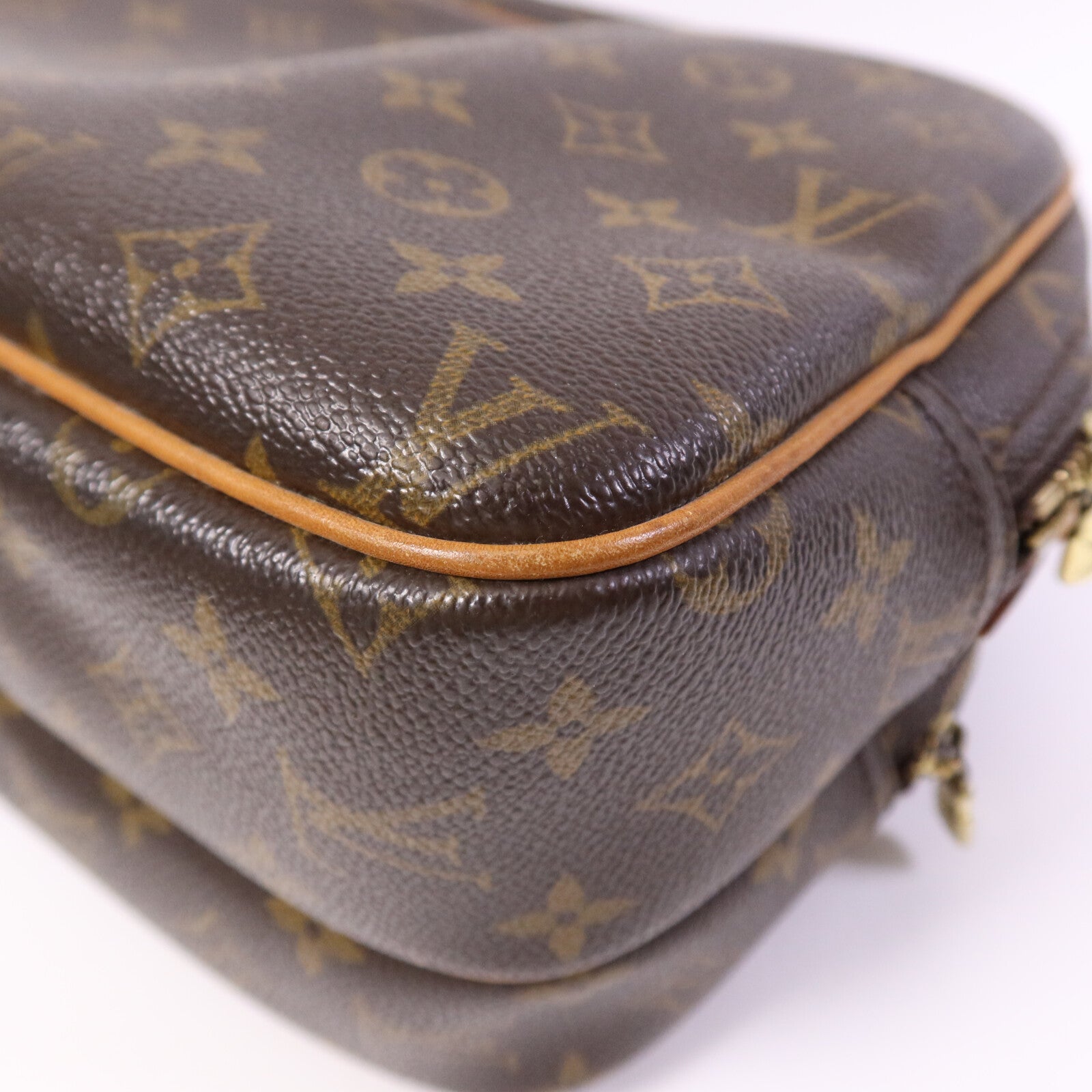 LOUIS VUITTON Monogram Reporter PM金扣肩背袋