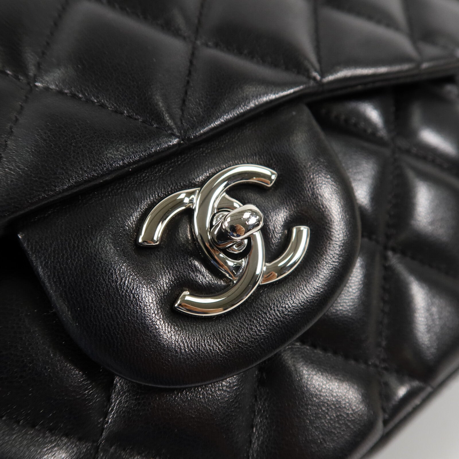 CHANEL 羊皮皮革Large Single Classic鏈帶肩背袋