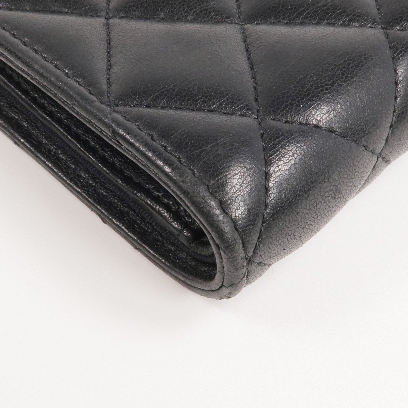 CHANEL 羊皮皮革Wallet金扣錢包