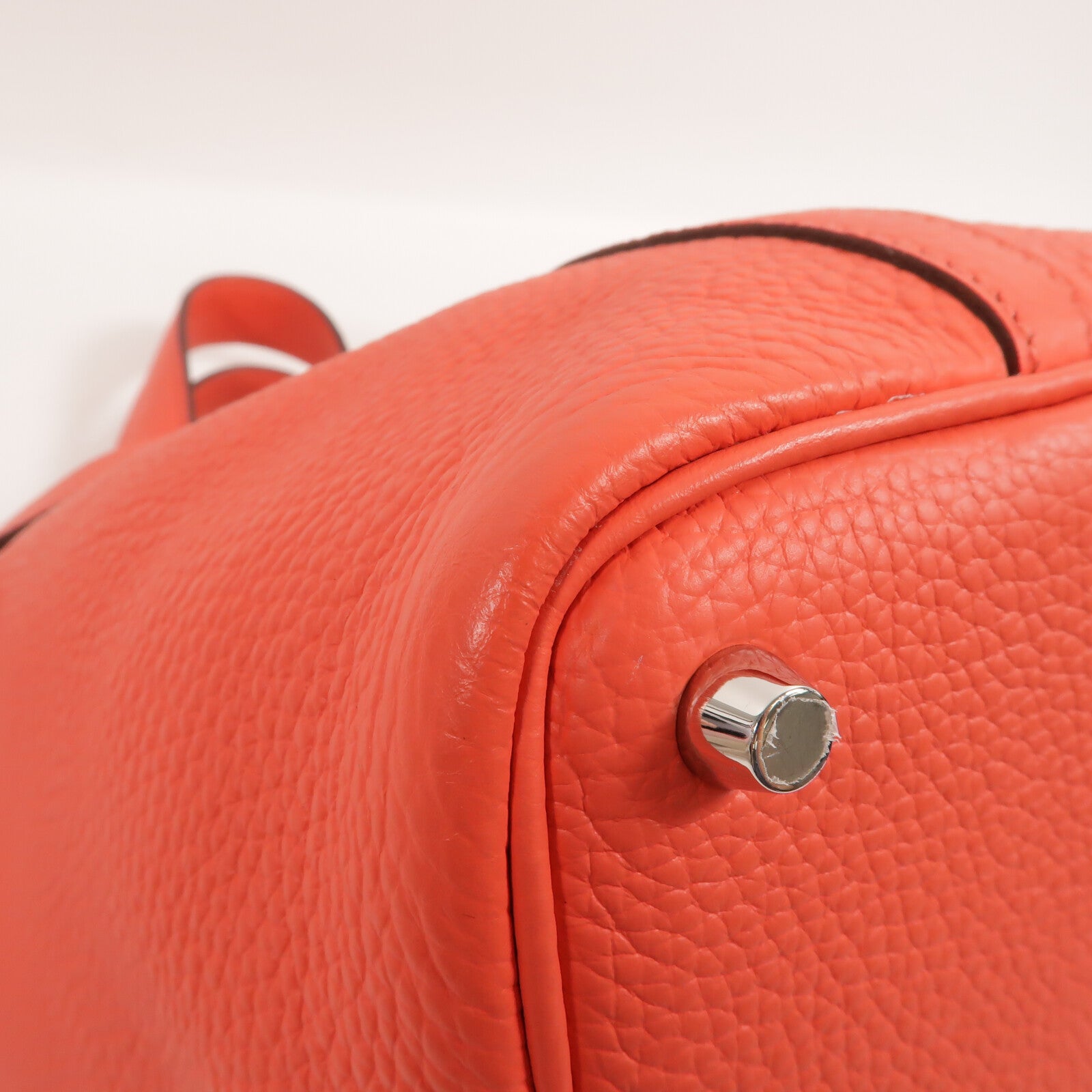 HERMES Clemence皮革Picotin PM手挽袋Rose Jaipur