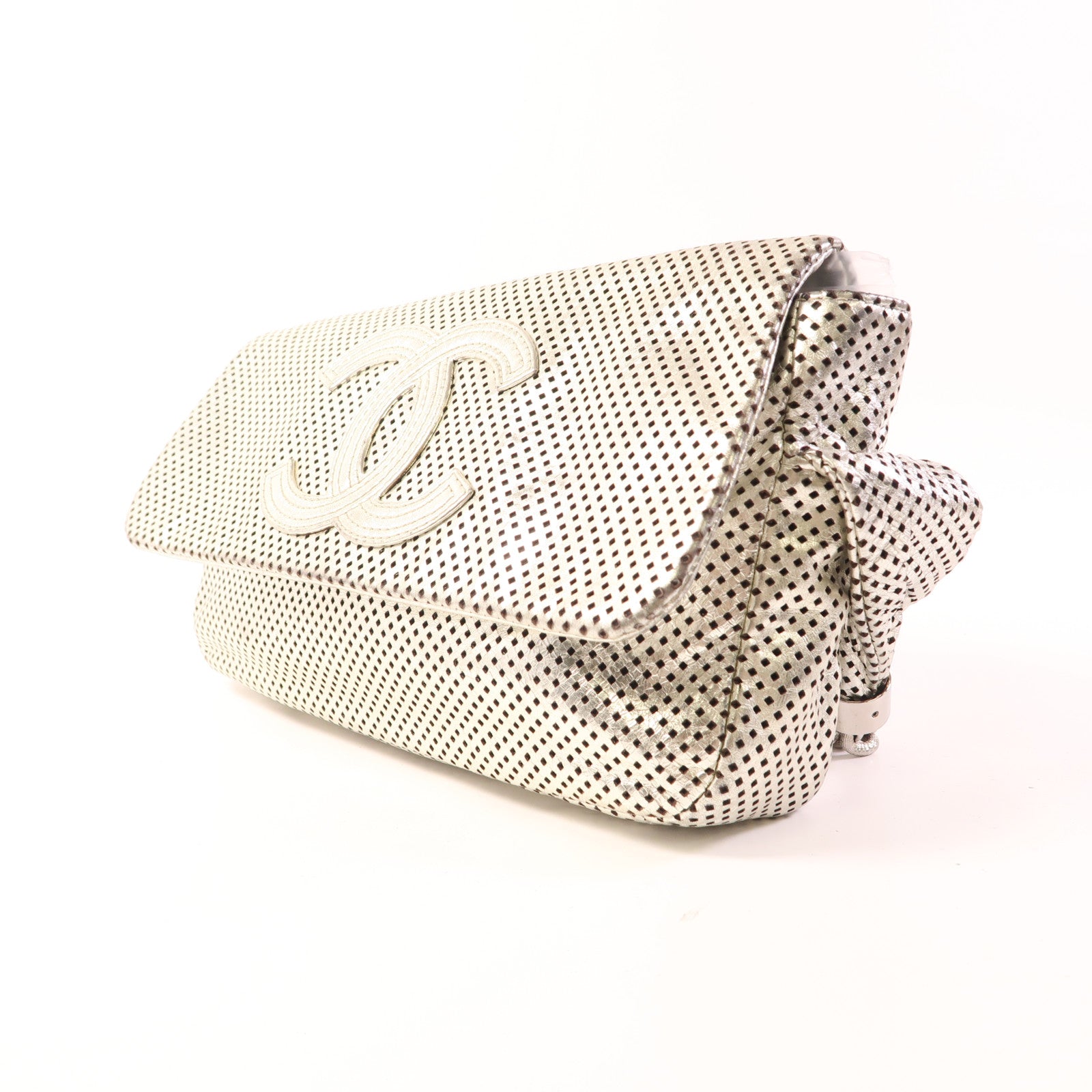 CHANEL 皮革Chain Shoulder Bag銀扣肩背袋