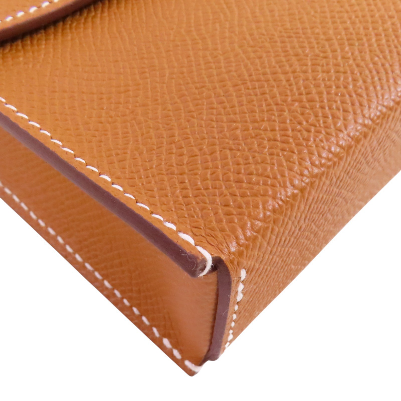 HERMES Epsom皮革Snap Wallet Shoulder Bag銀扣肩背袋