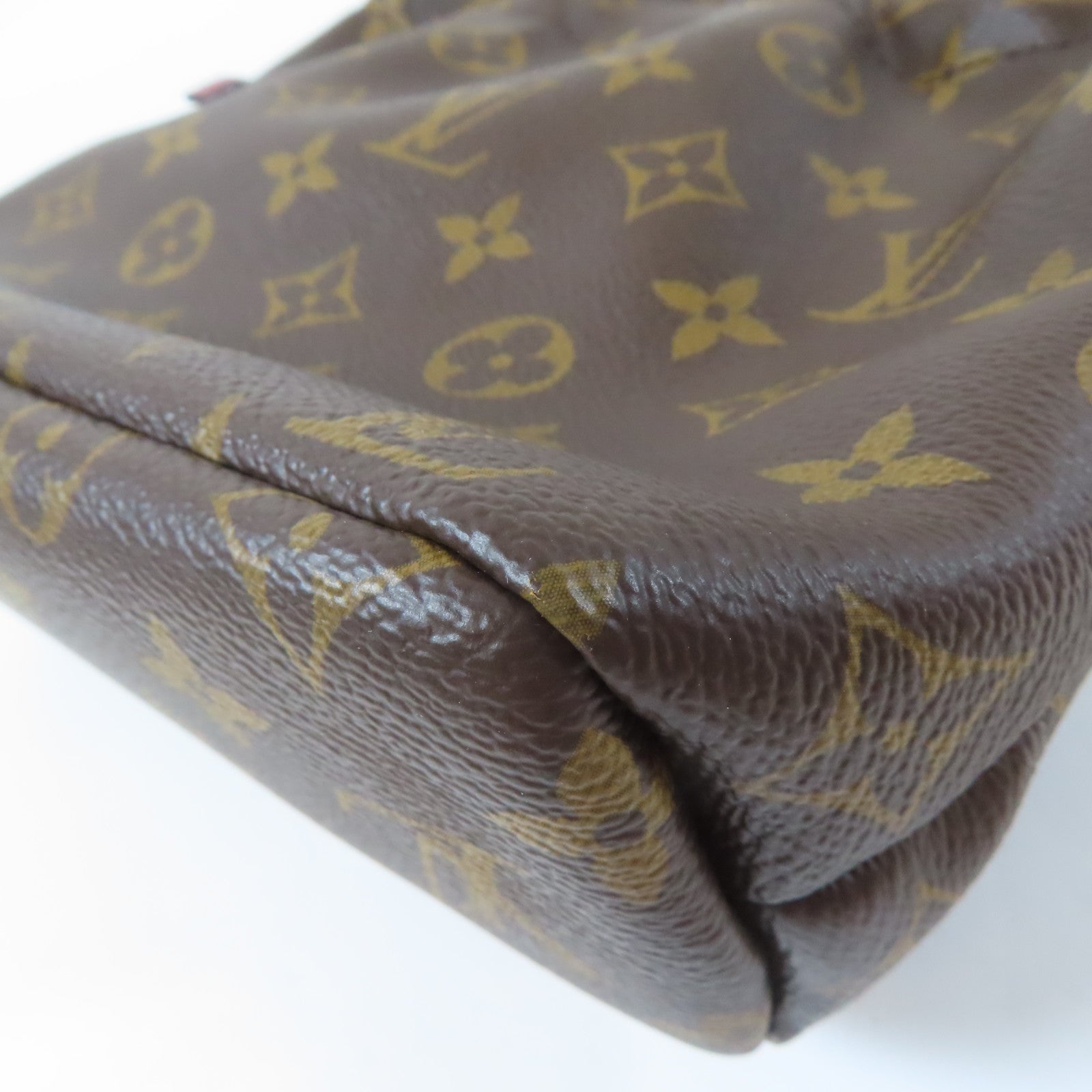 LOUIS VUITTON 【激減優惠】Monogram Posh Noe Drawstring Pouch金扣手拿包啡色/紫色