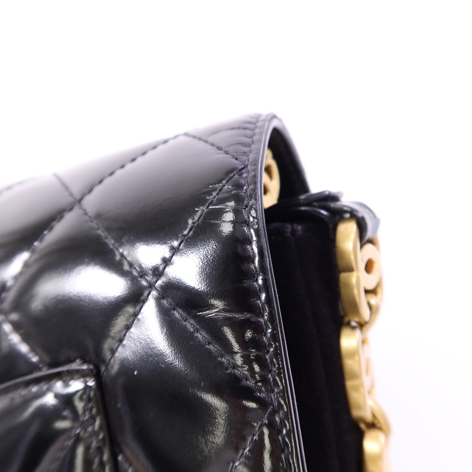 CHANEL 漆皮/麂皮皮革Mini Messenger肩背袋