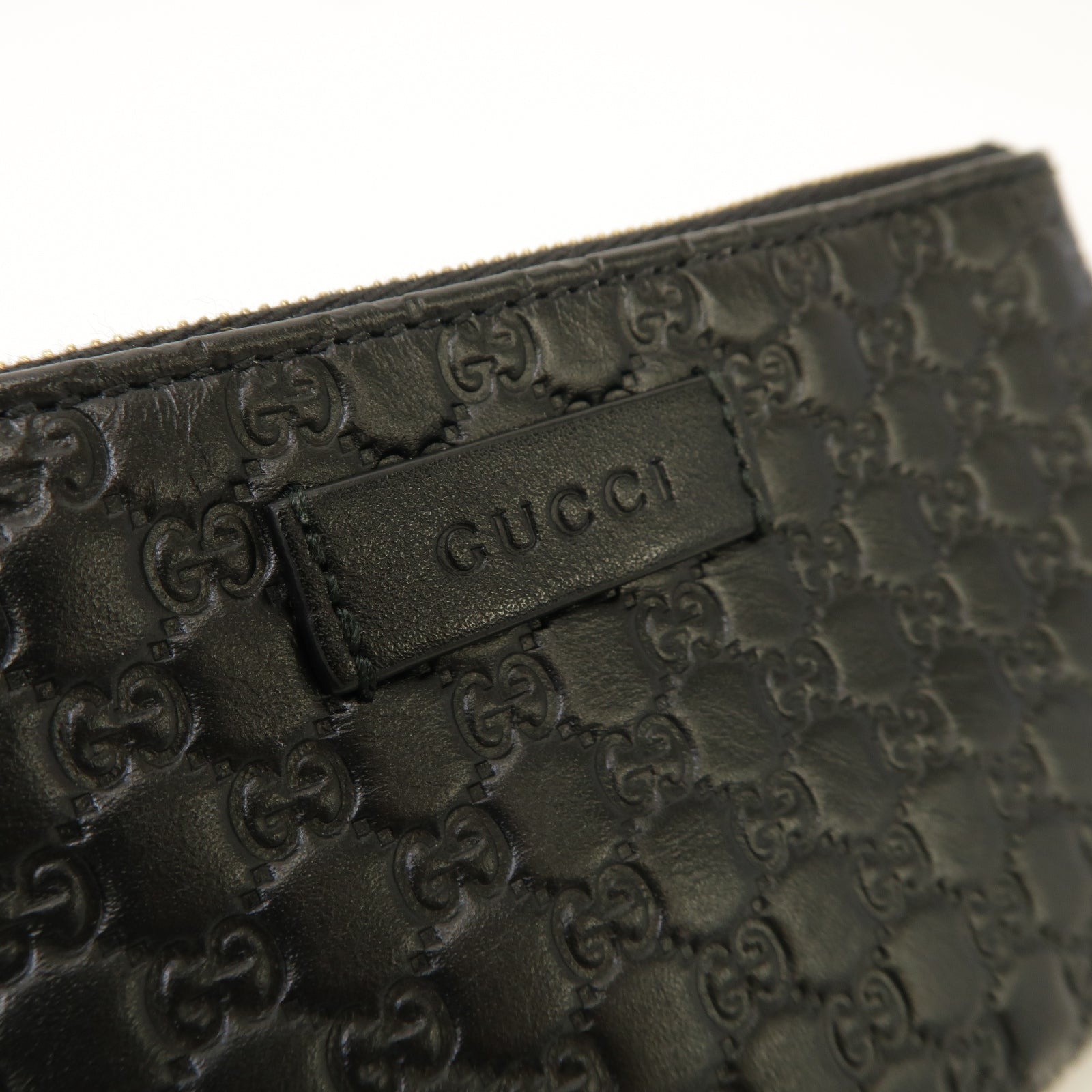 GUCCI 牛皮皮革Coin Case金扣零錢包黑色