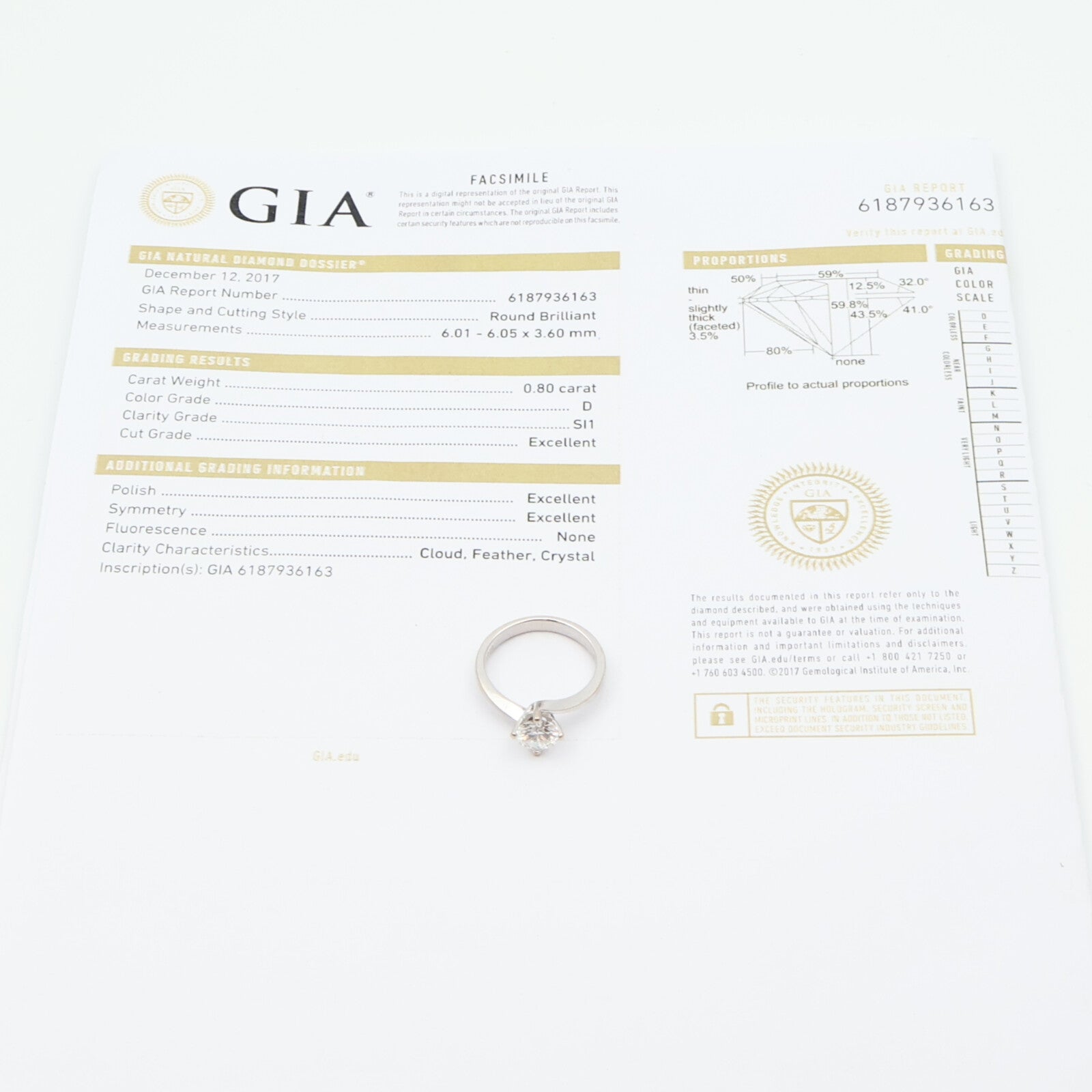 JEWELRY 18K白金Diamond Ring鑽石戒指US#4.75