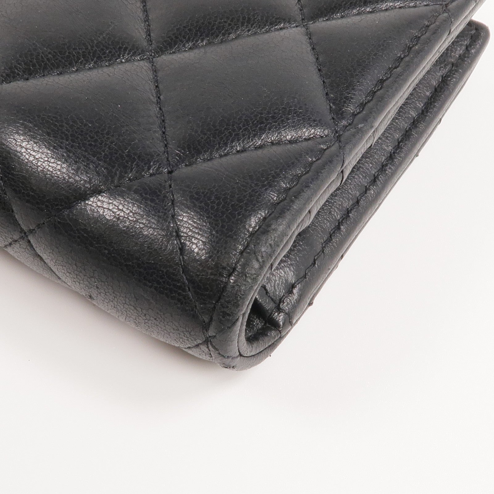 CHANEL 羊皮皮革Wallet金扣錢包