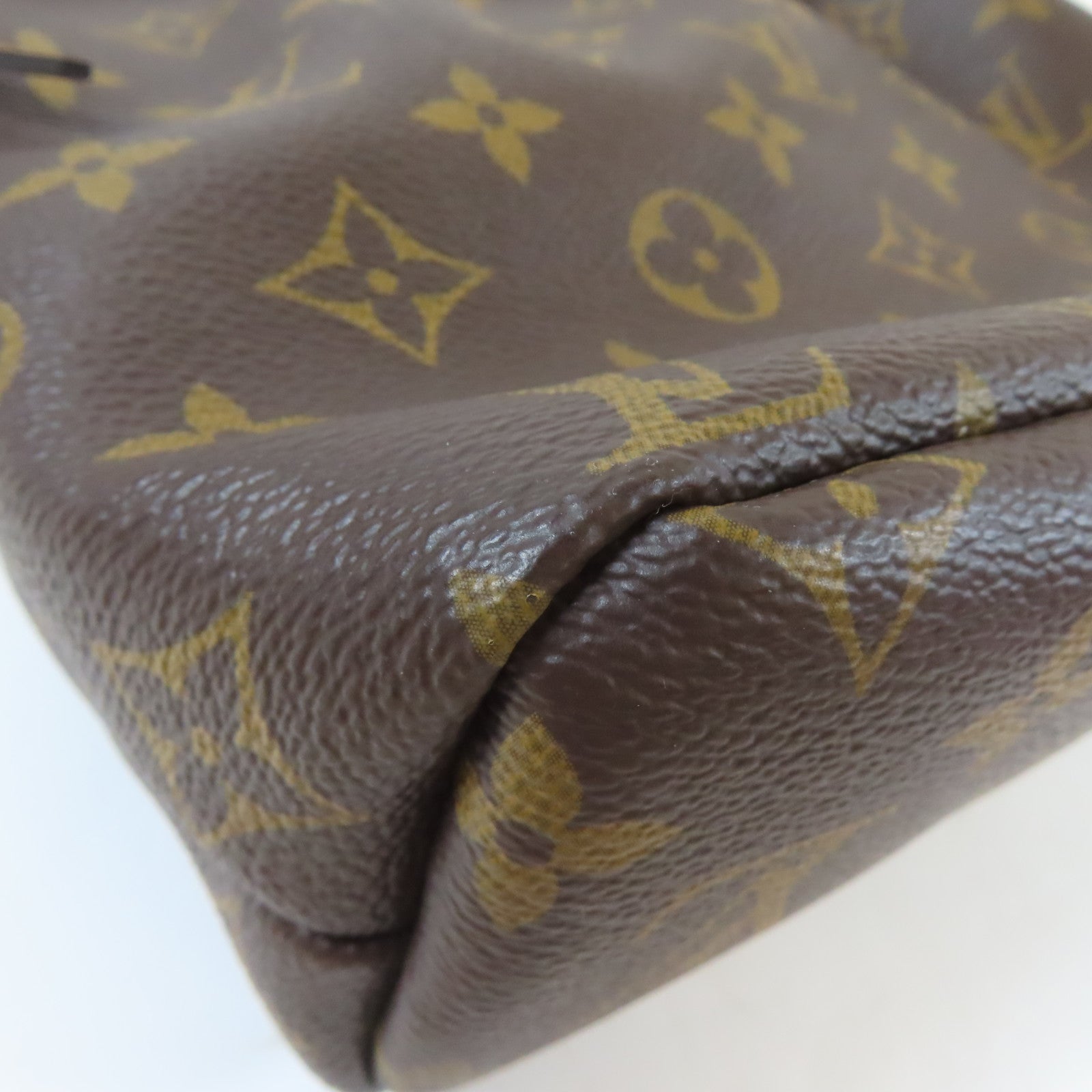 LOUIS VUITTON 【激減優惠】Monogram Posh Noe Drawstring Pouch金扣手拿包啡色/紫色
