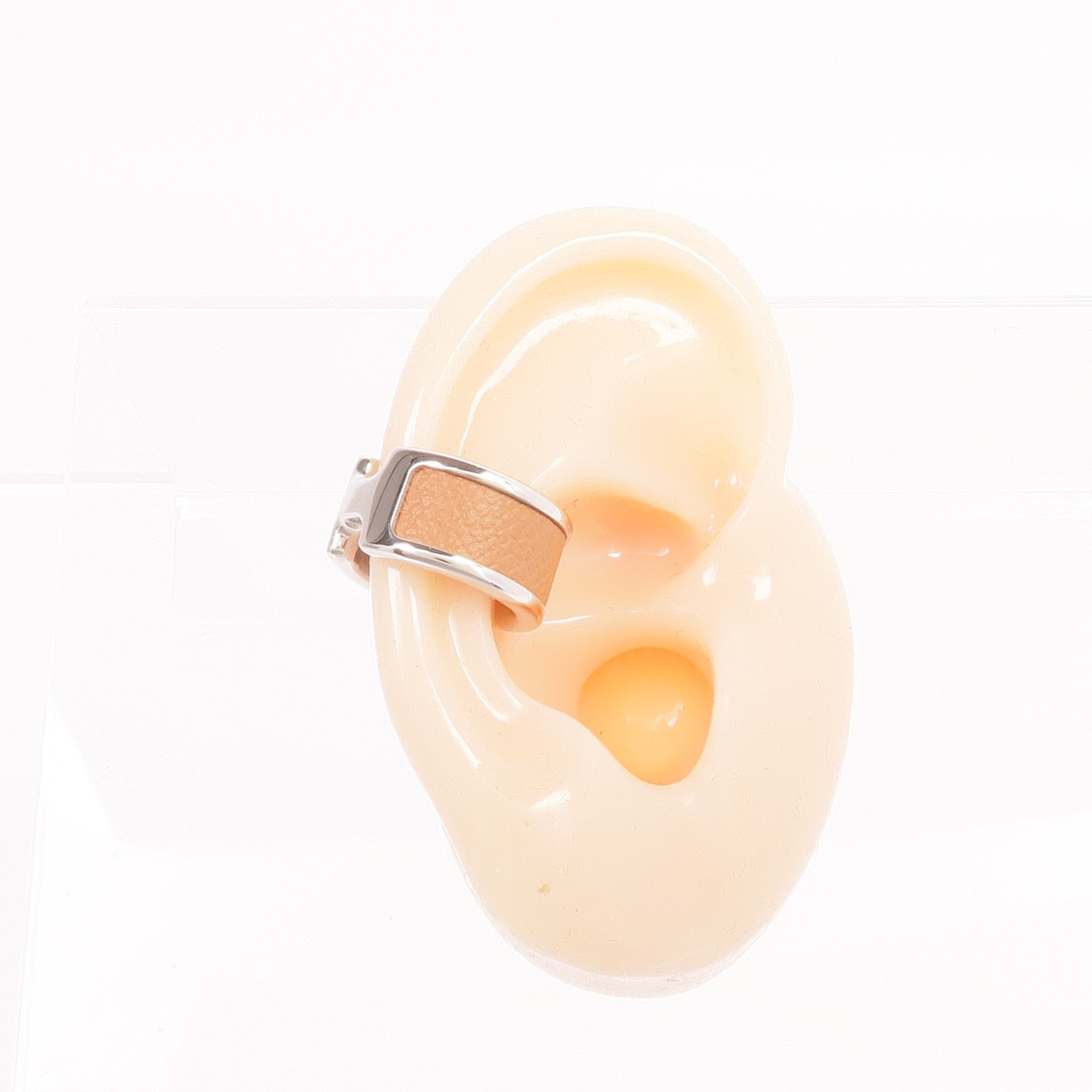 HERMES 金屬/Epsom皮革Olympe Ear Cuff耳夾Gold