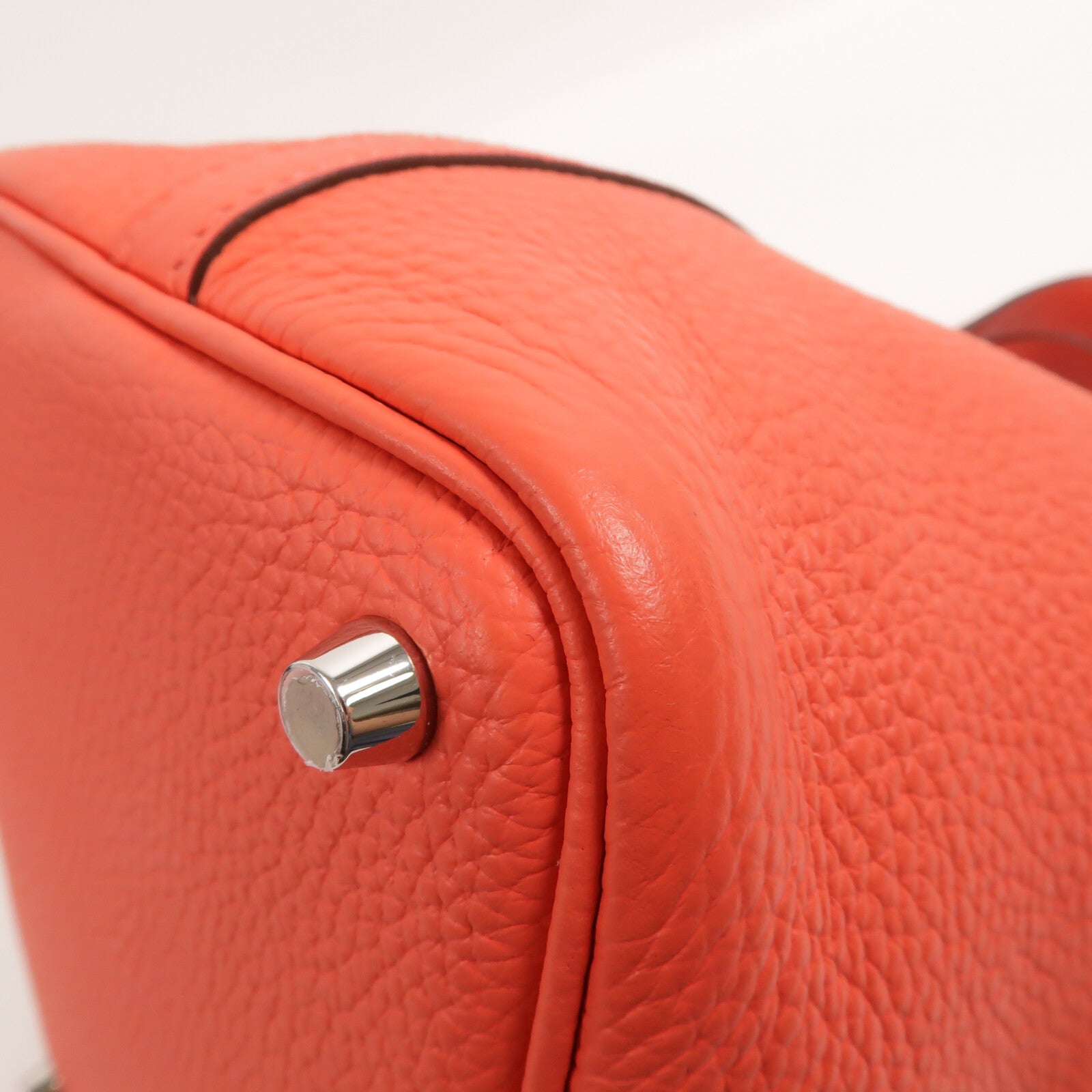 HERMES Clemence皮革Picotin PM手挽袋Rose Jaipur