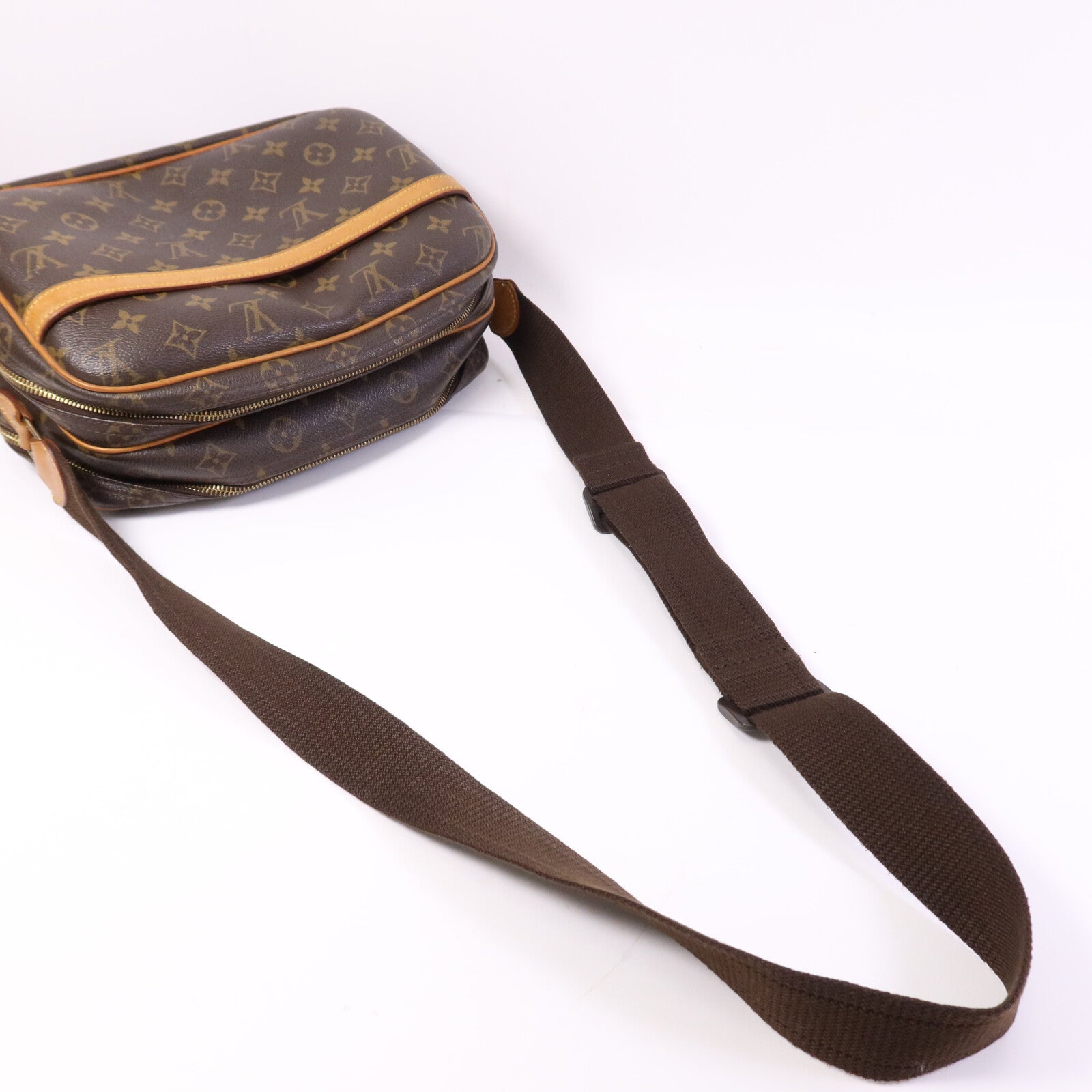 LOUIS VUITTON Monogram Reporter PM金扣肩背袋