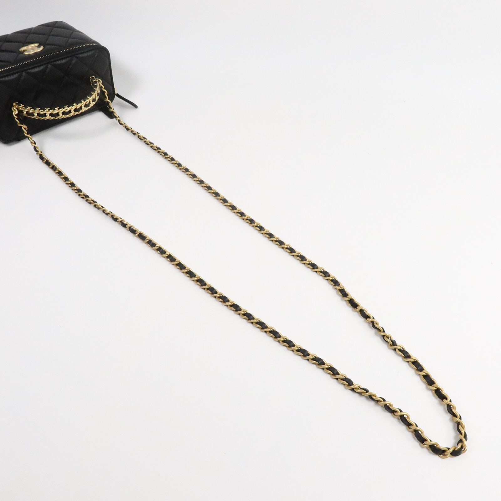 CHANEL 羊皮皮革Vanity Case With Top Handle手挽肩背兩用袋