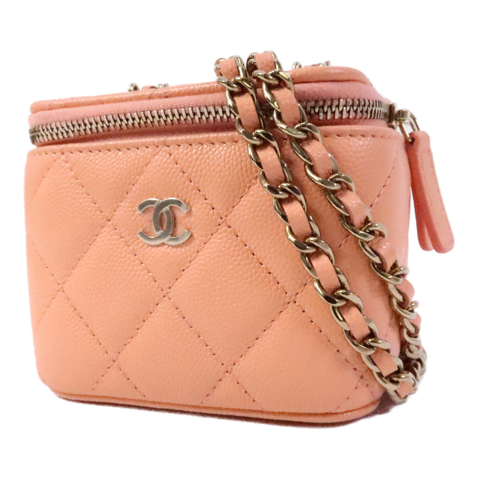 CHANEL 牛皮皮革Vanity肩背袋