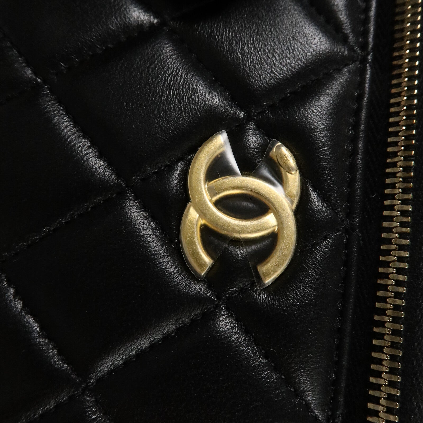 CHANEL 羊皮皮革Vanity Case With Top Handle手挽肩背兩用袋