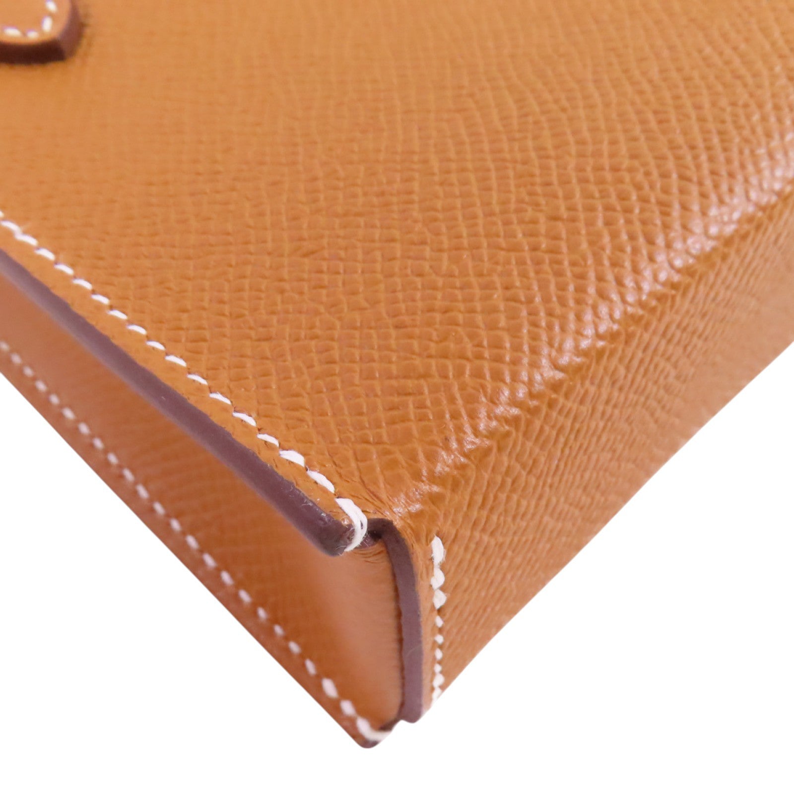 HERMES Epsom皮革Snap Wallet Shoulder Bag銀扣肩背袋
