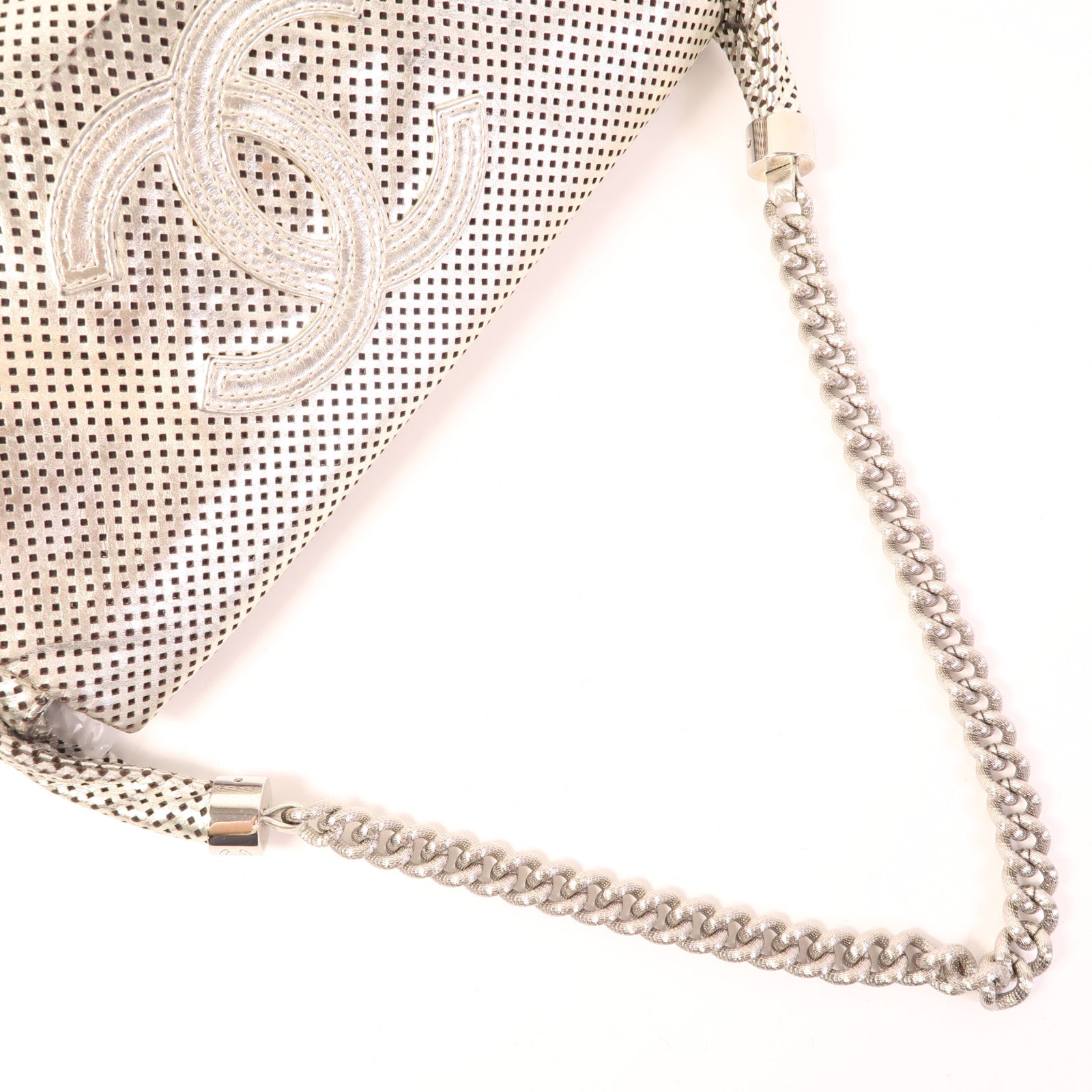 CHANEL 皮革Chain Shoulder Bag銀扣肩背袋