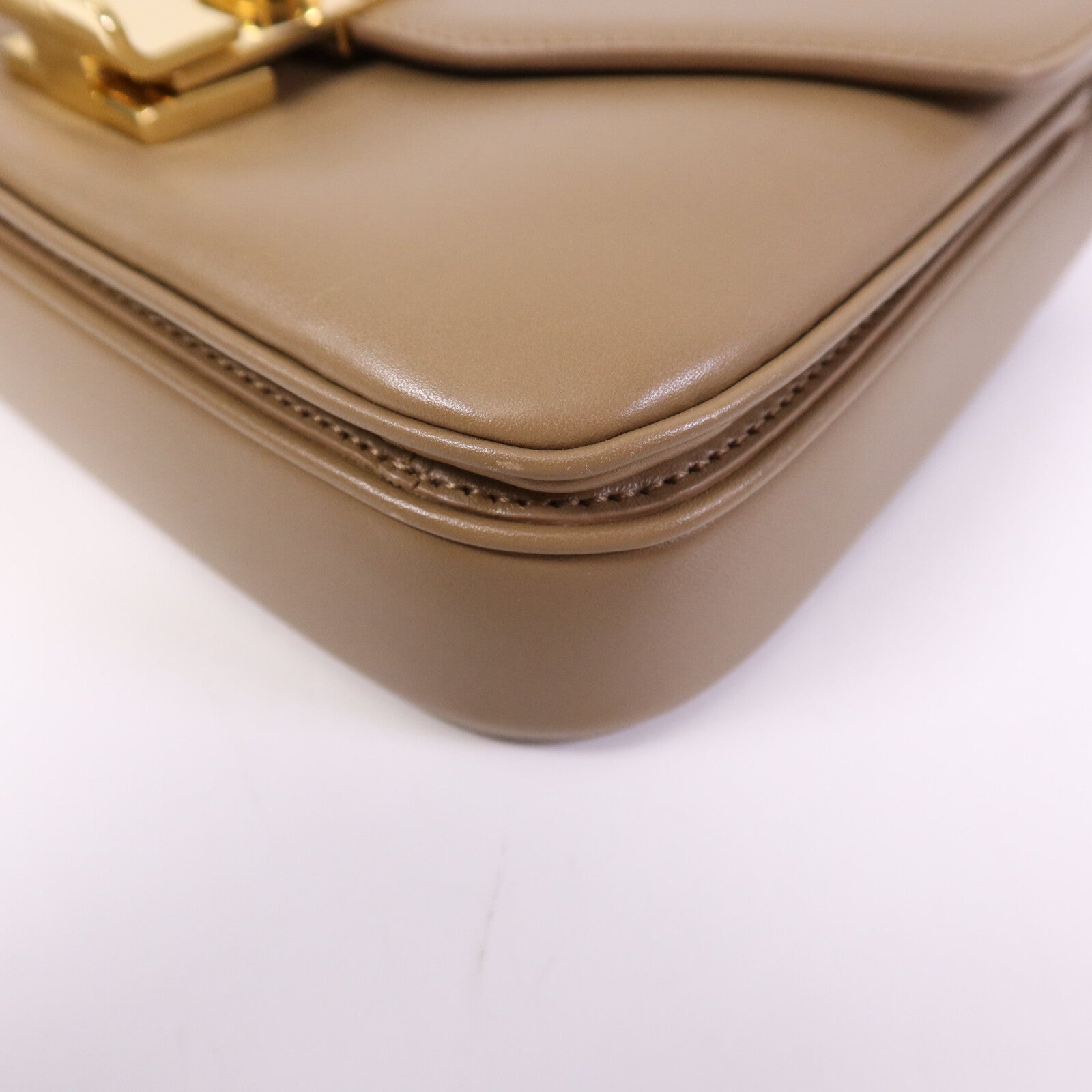 CELINE 【激減優惠】牛皮皮革Small C金扣鏈帶肩背袋