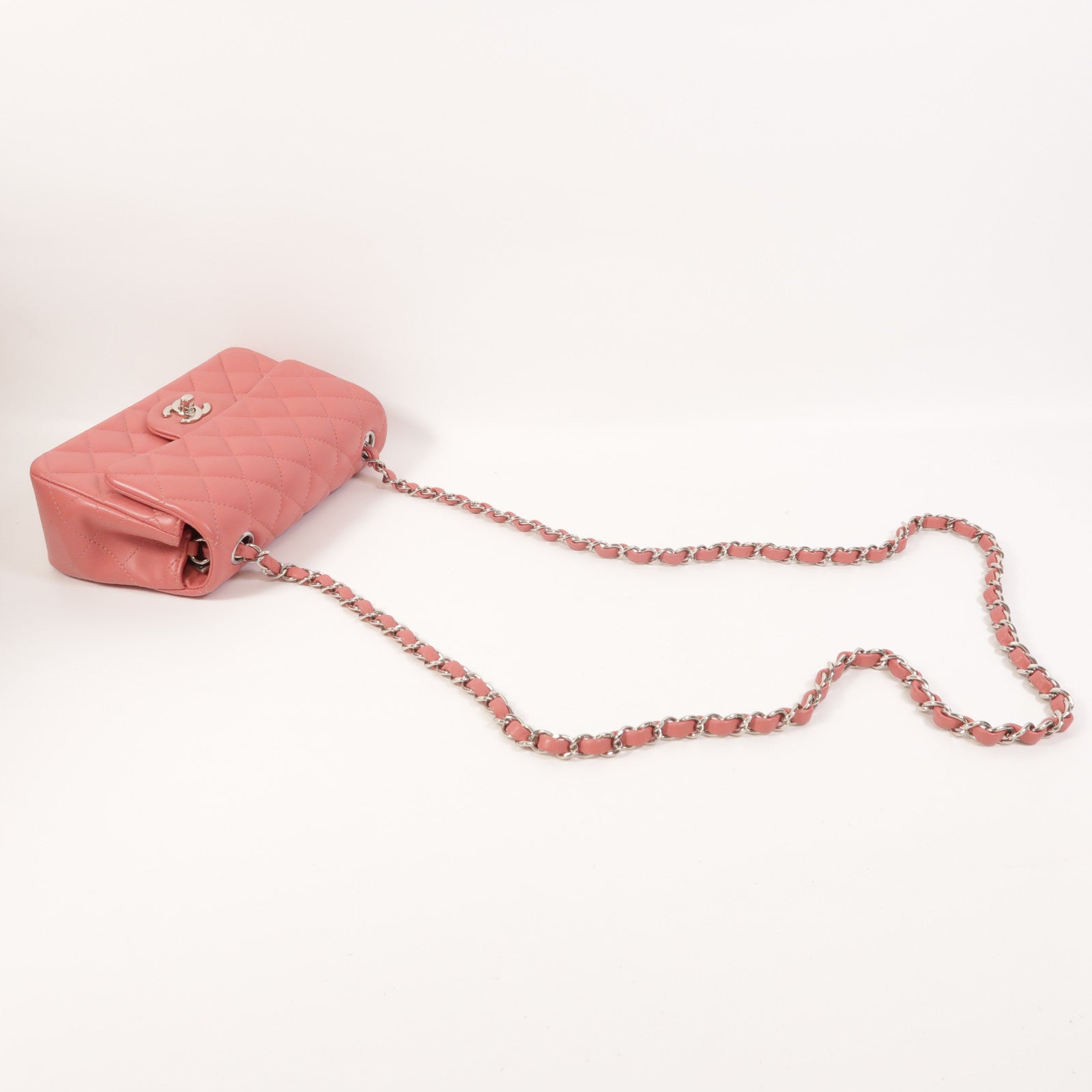 CHANEL 羊皮皮革Classic 20銀扣鏈帶肩背袋