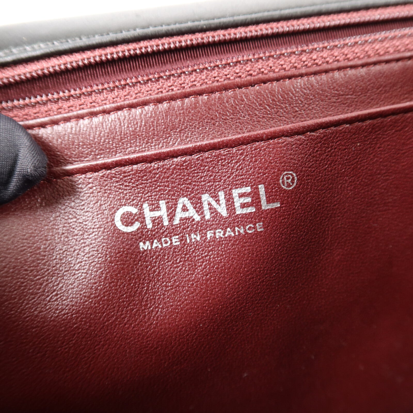 CHANEL 羊皮皮革Large Single Classic鏈帶肩背袋