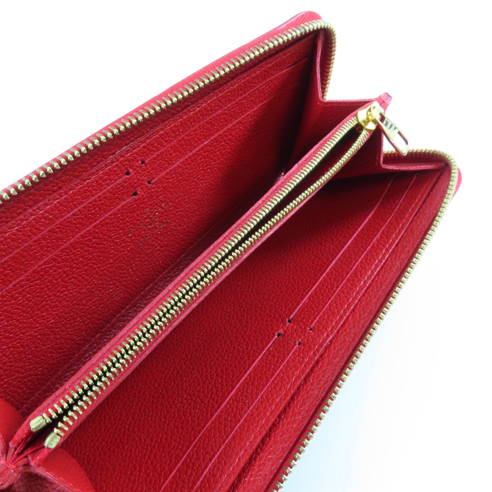 LOUIS VUITTON **【激減優惠】Monogram Empreinte Long Wallet金扣長錢包深藍色/紅色