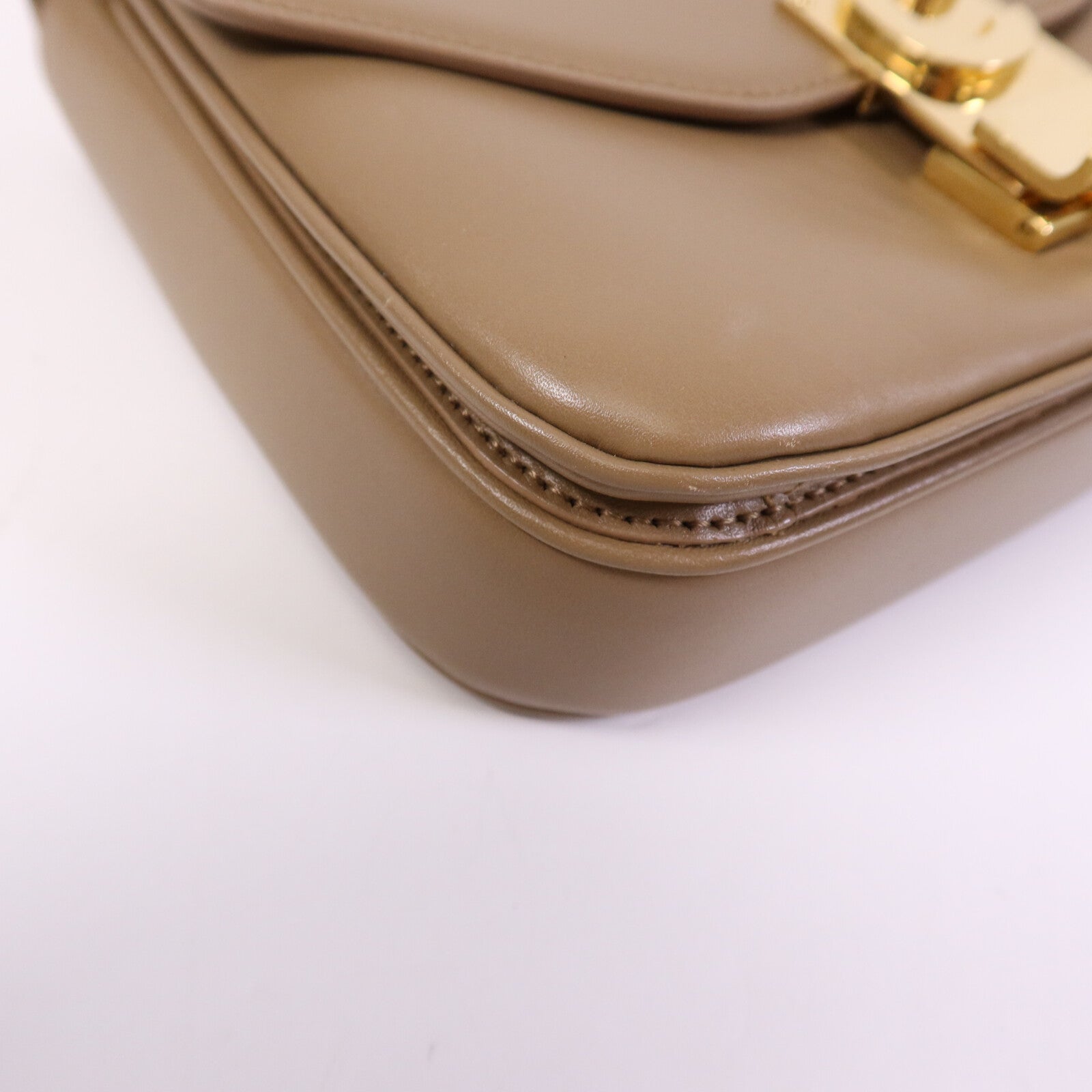 CELINE 【激減優惠】牛皮皮革Small C金扣鏈帶肩背袋