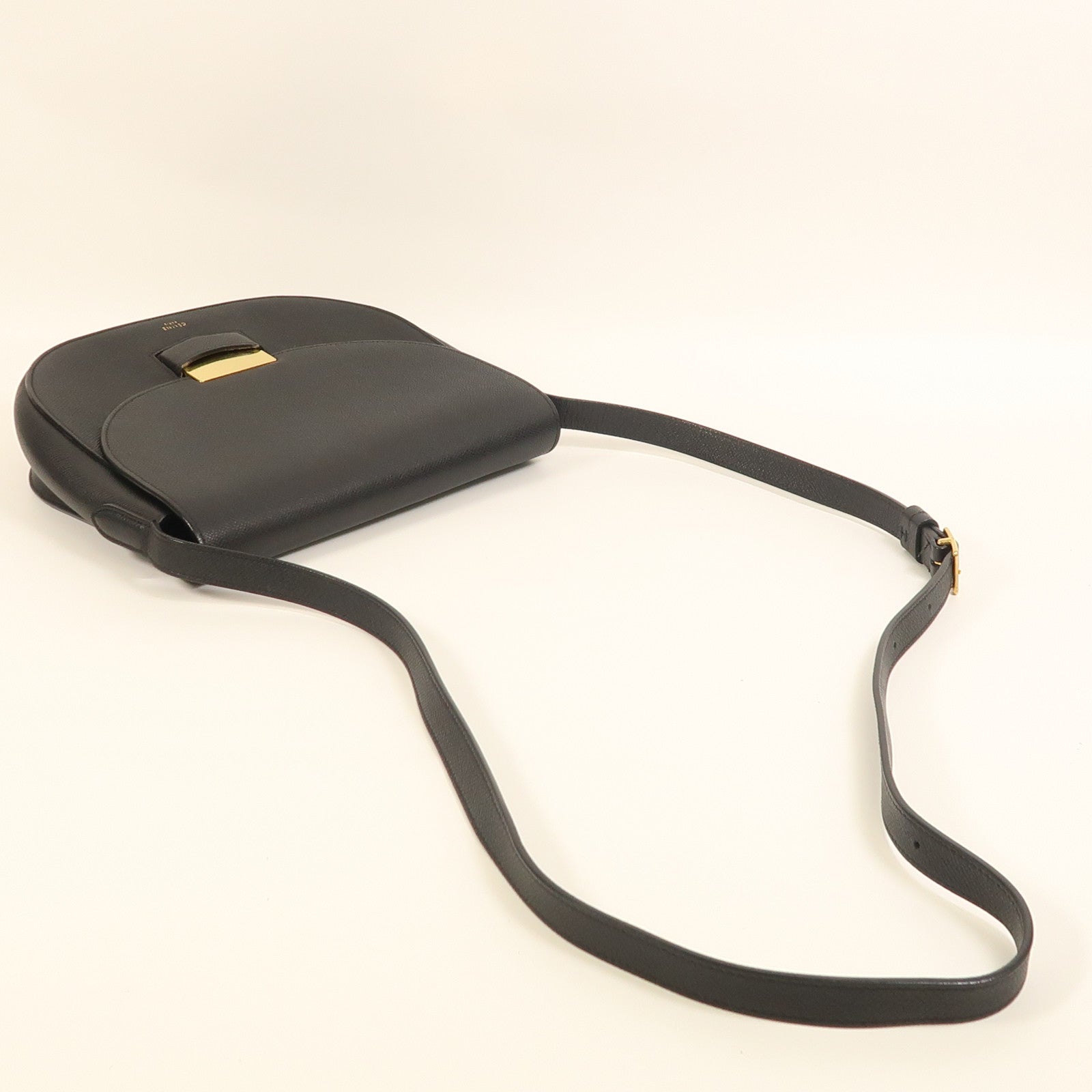 CELINE 牛皮皮革Trotteur金扣肩背袋