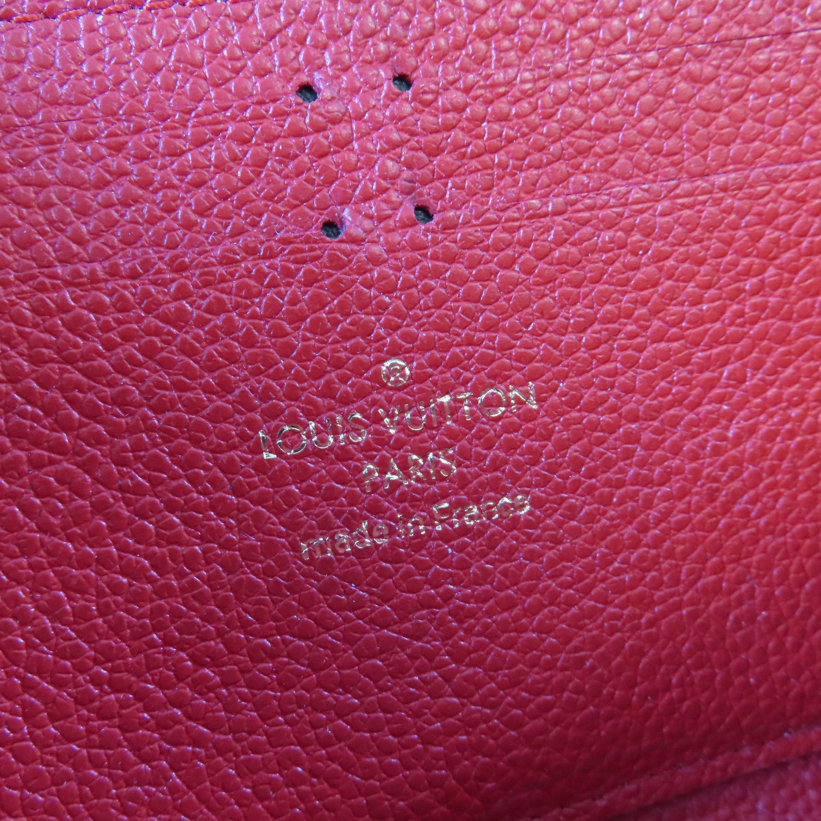LOUIS VUITTON **【激減優惠】Monogram Empreinte Long Wallet金扣長錢包深藍色/紅色