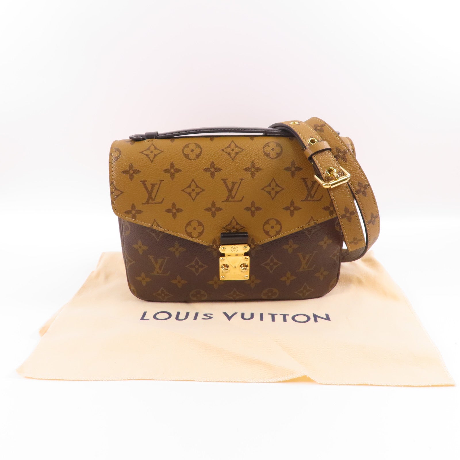 LOUIS VUITTON LV Pochette Metis 2 Way Shoulder Bag M44876 Monogram Reverse Brown